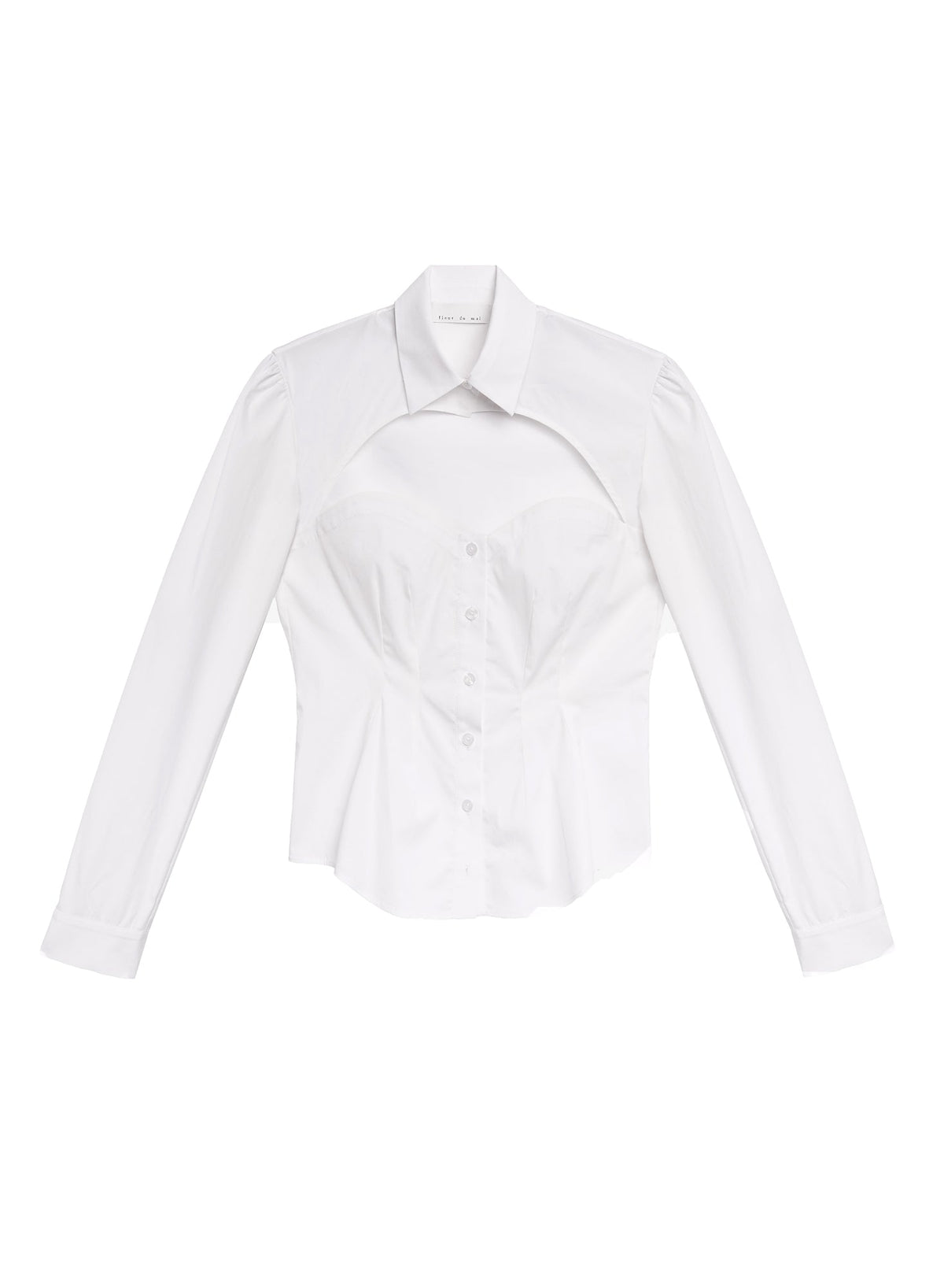 White blouse on a white background
