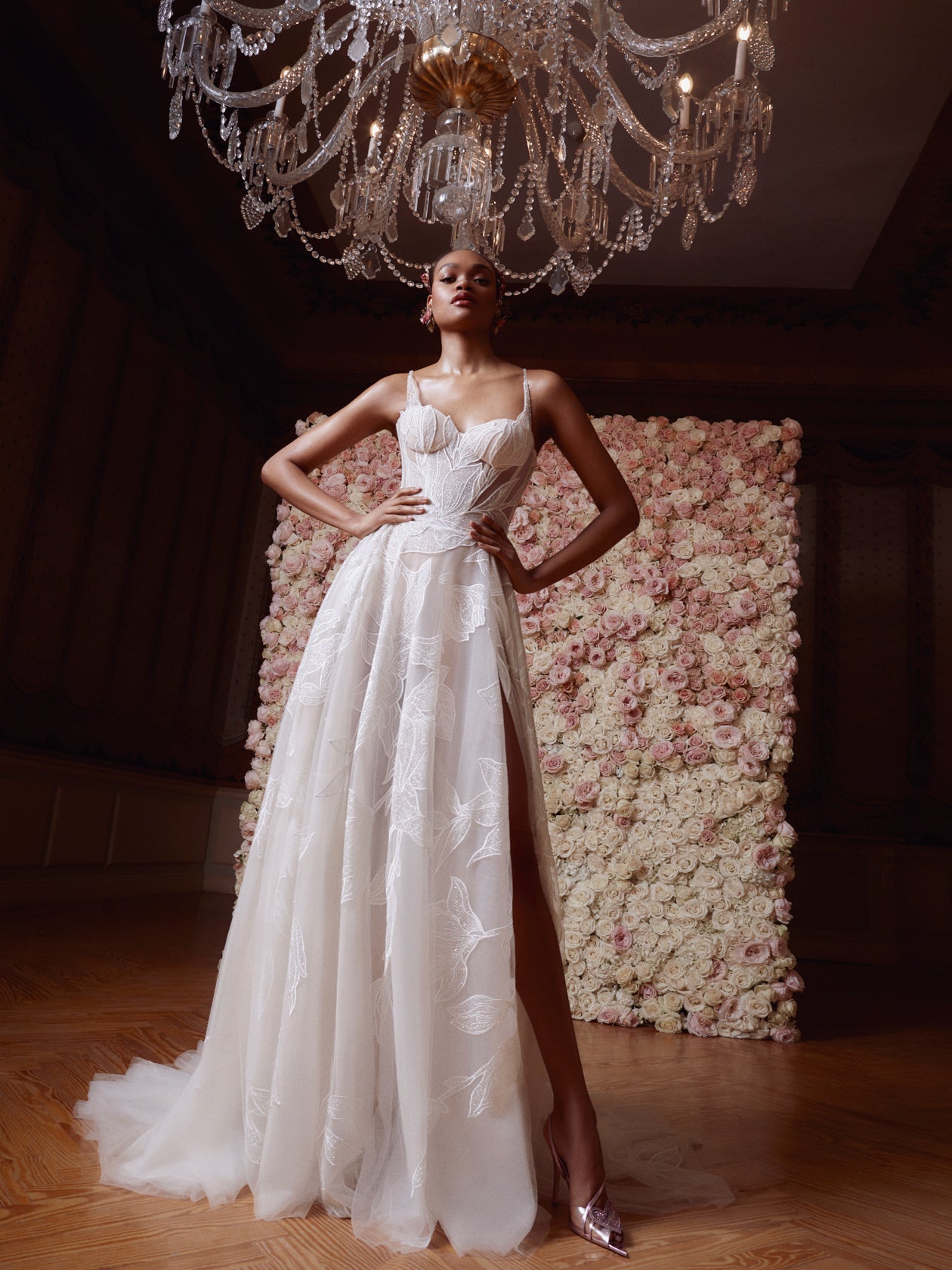 Bonny Sparkly Embroidered Princess Wedding Dress