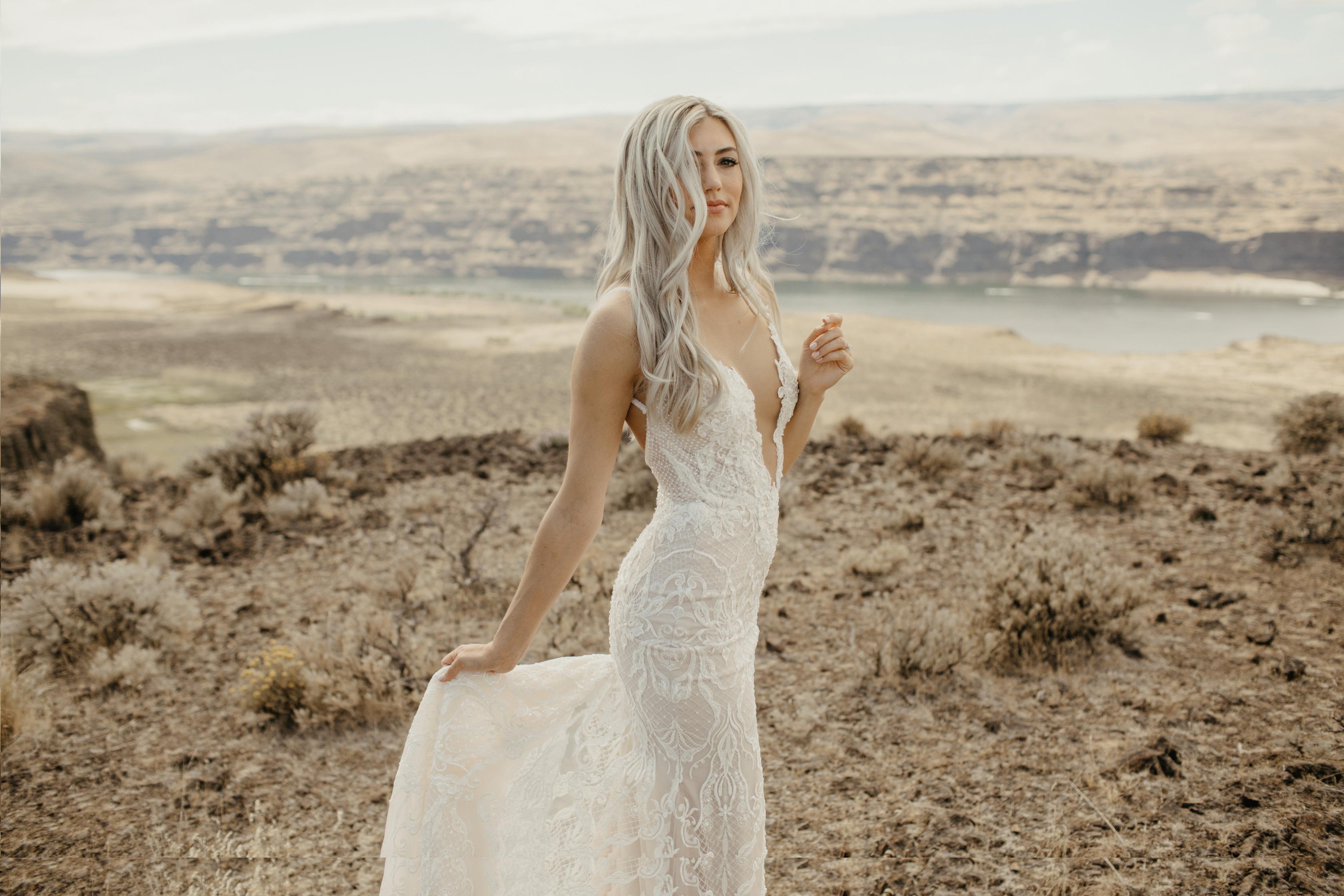 GL Bride Taina wearing the GALA 708