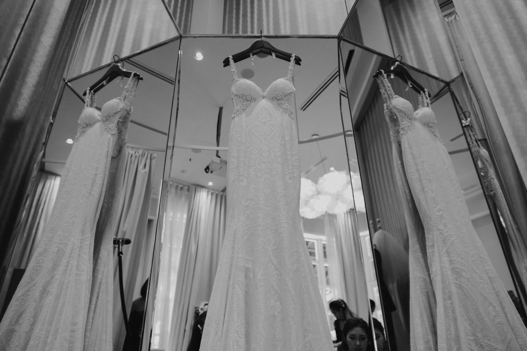 Galia Lahav's Norma gown hanging up