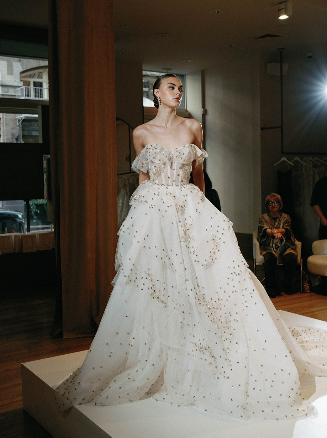 Ball Gown Ivory Champagne Color Champagne Off The Shoulder Sparkly