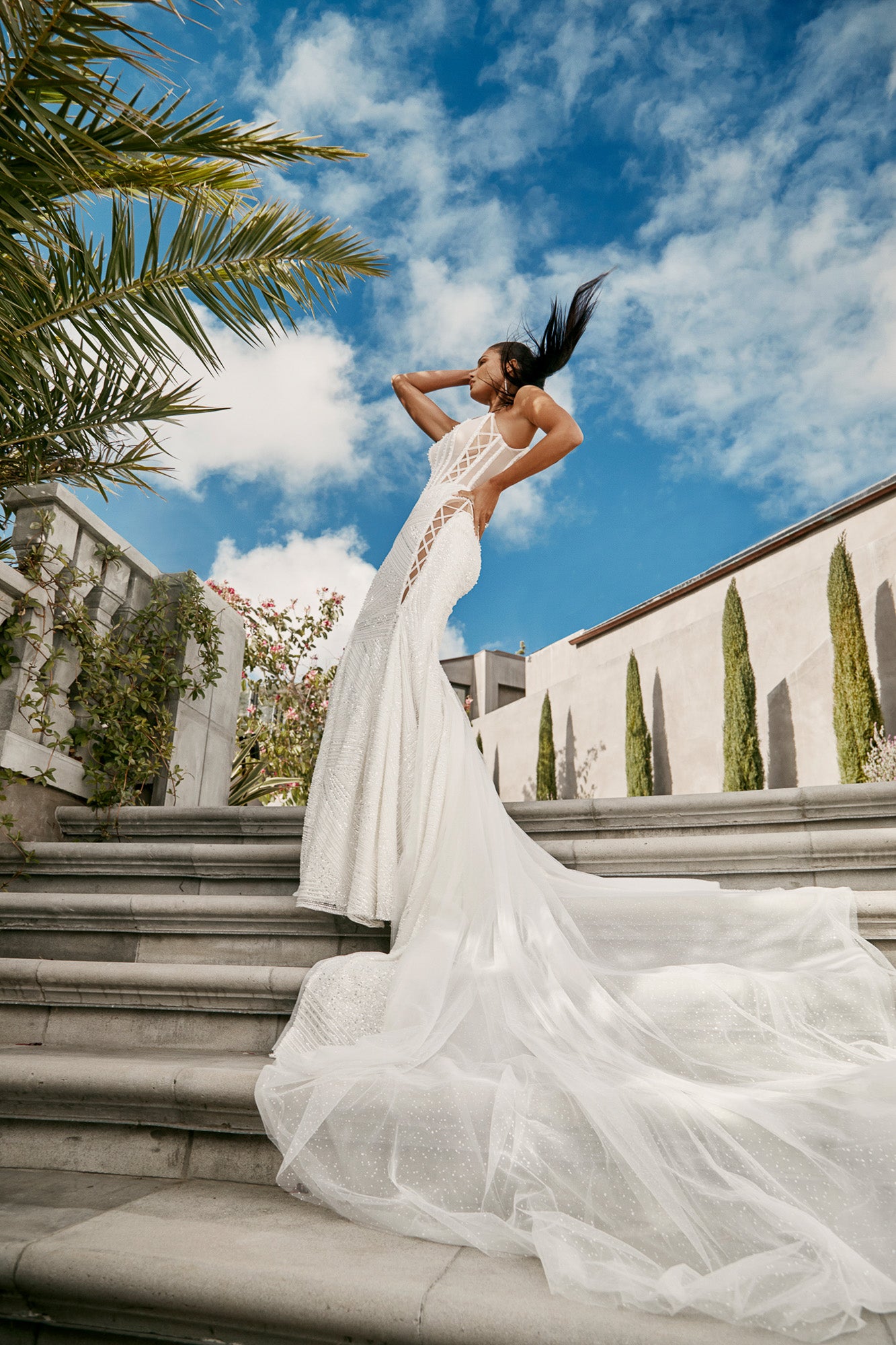 Diem | Strapless Exposed Lace Corset Wedding Dress Diem | Strapless Exposed Lace Corset Wedding Dress