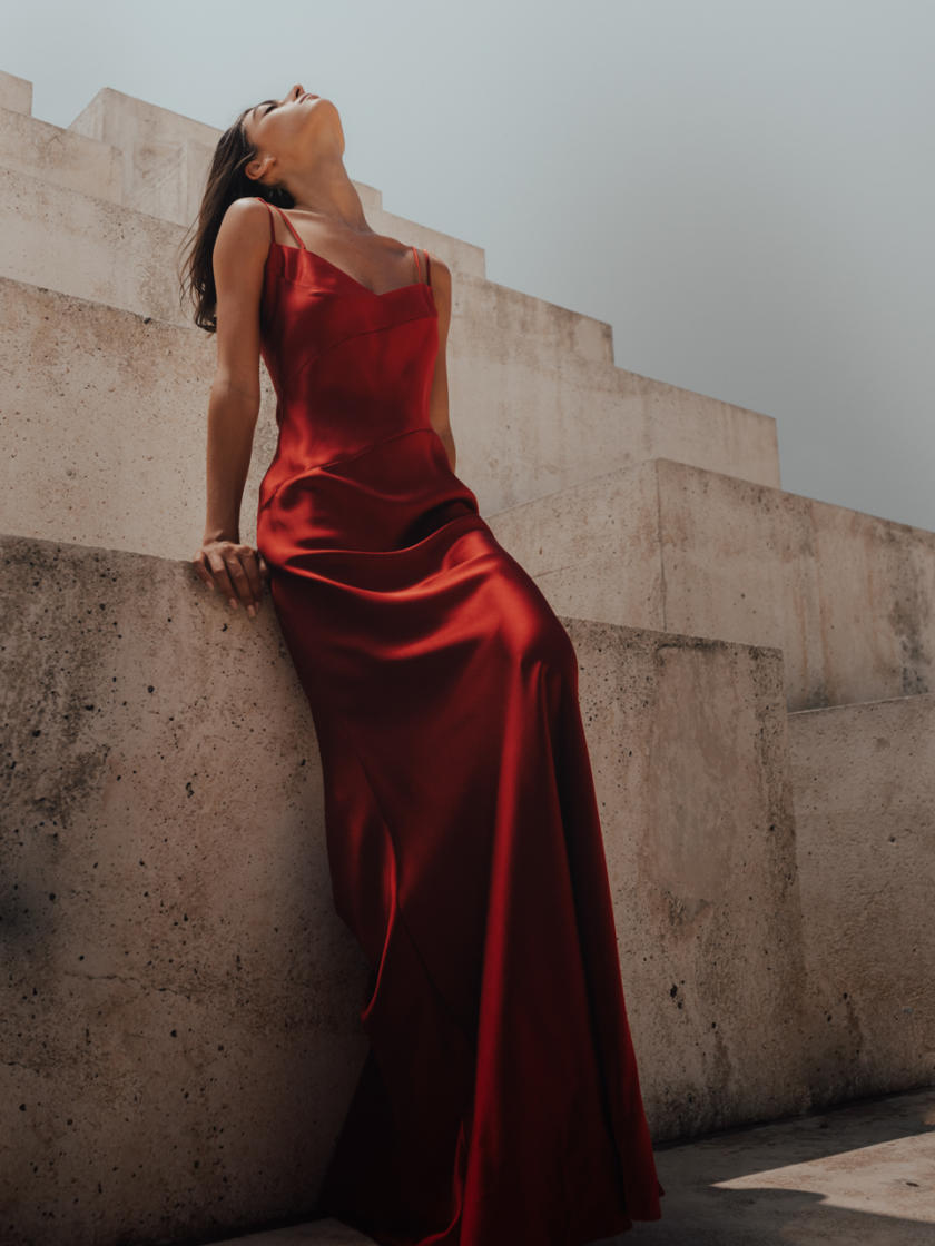 Red Slip Dress Satin Slip Maxi Dress Red Dynamite
