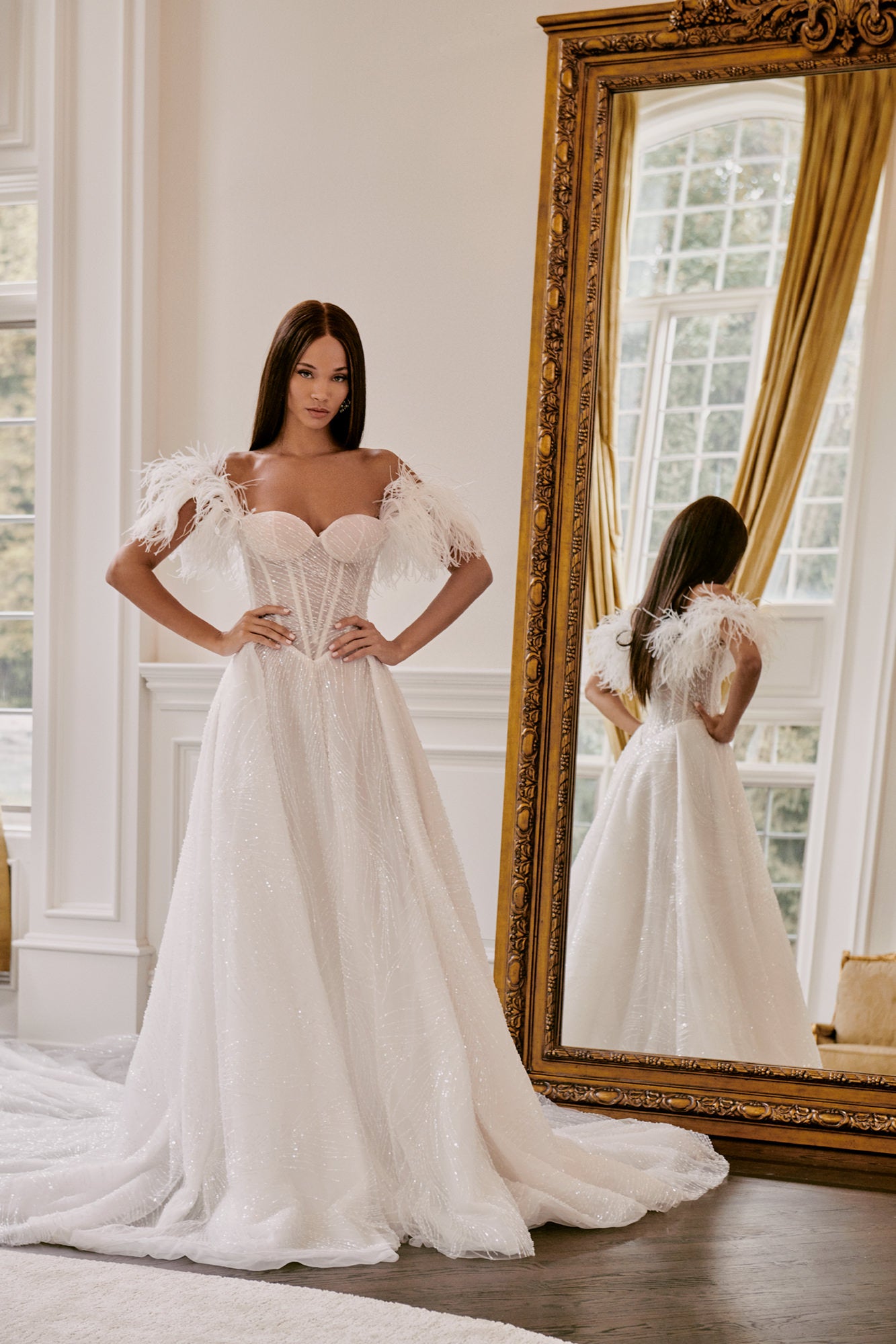 Eilish Gittery Corset Princess Ball Gown - Main Image