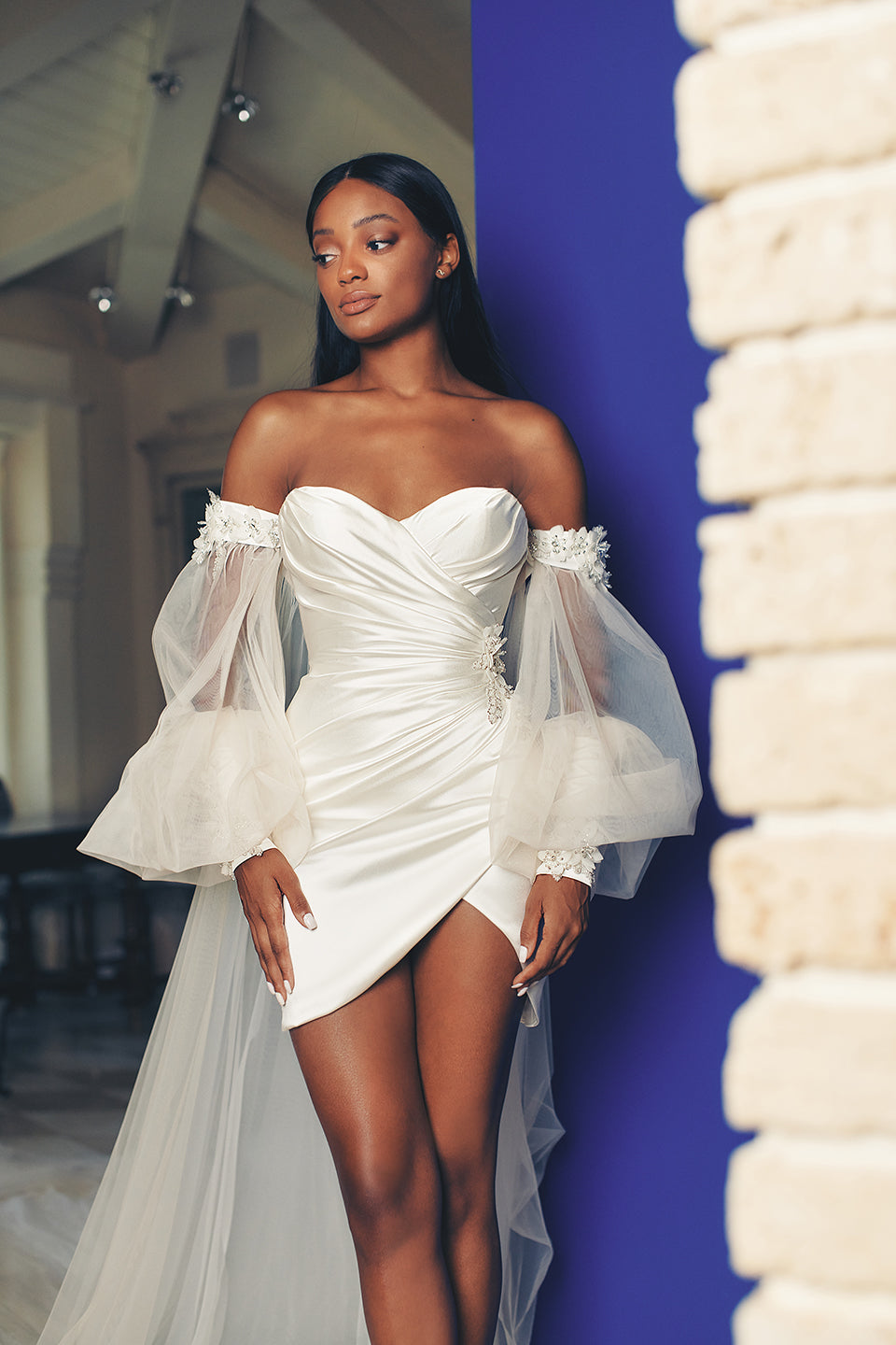 Loulou Dramatic Short Corset Wedding Dress