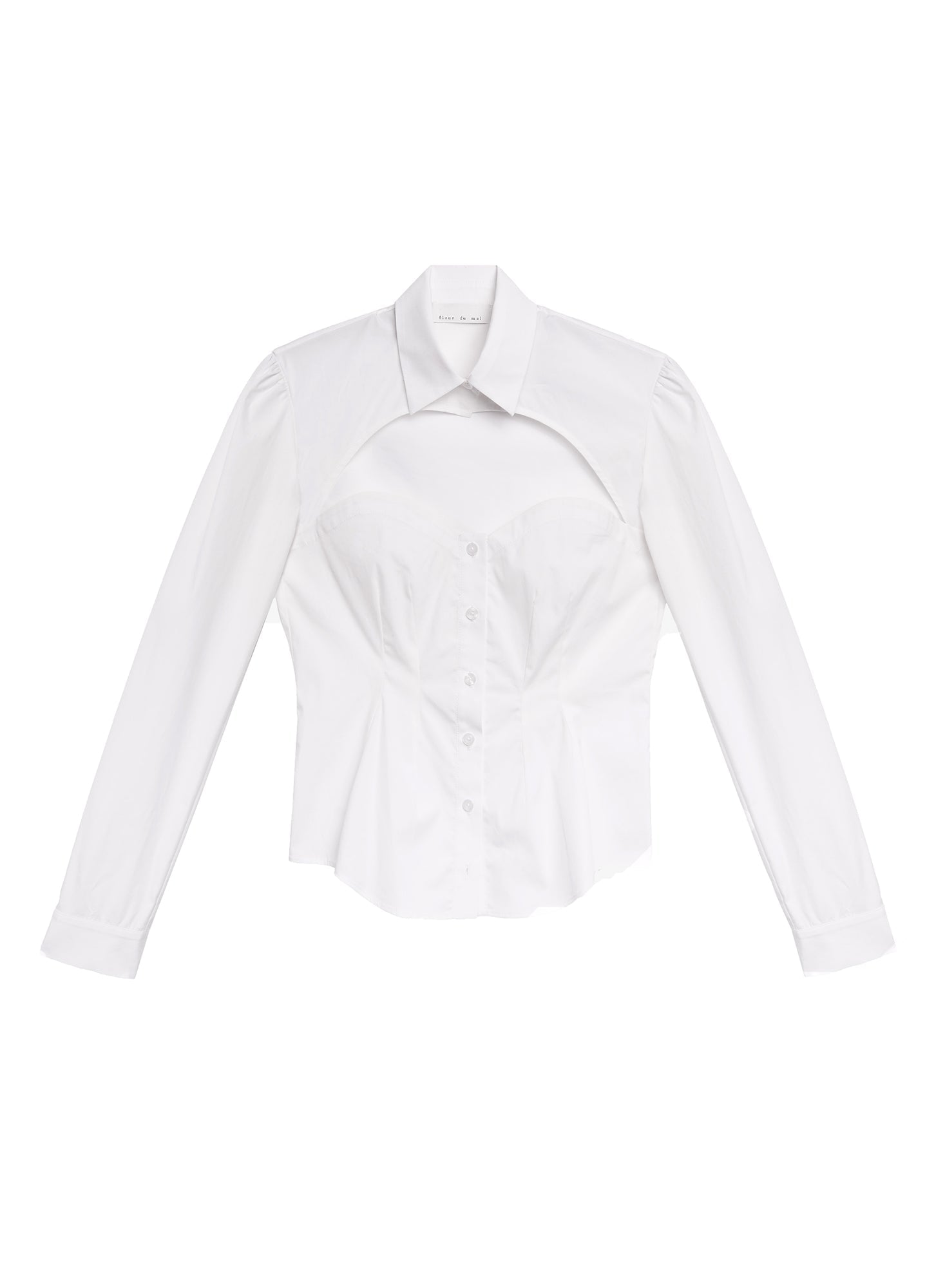 White blouse on a white background