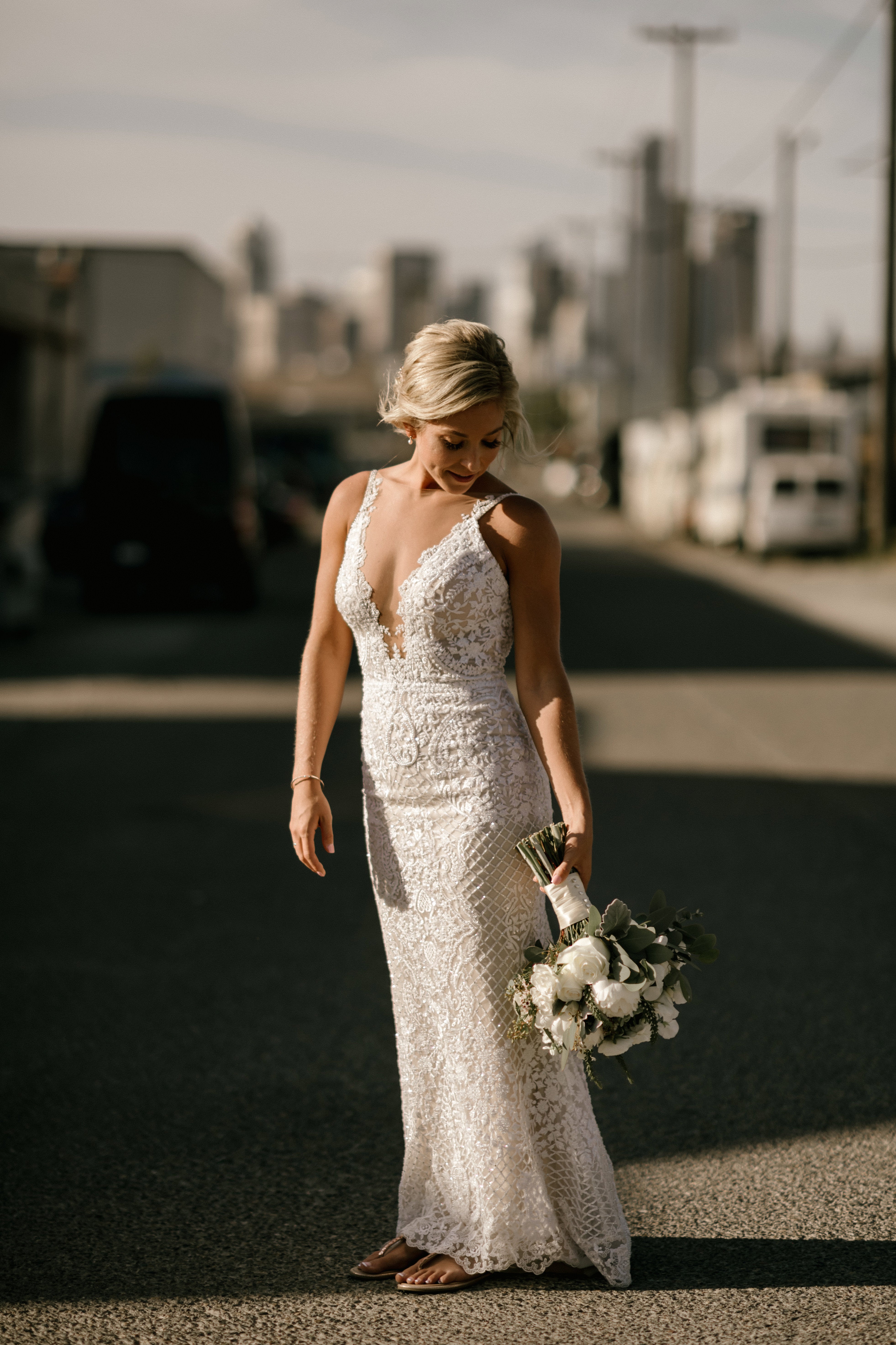 GL Bride Carly wearing our GALA 708 