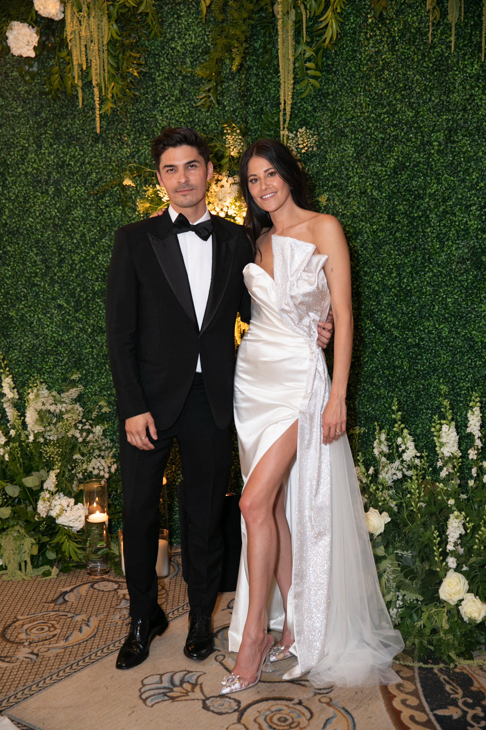 Celebrity stylist Dani Michelle wedding day in a custom Galia Lahav design