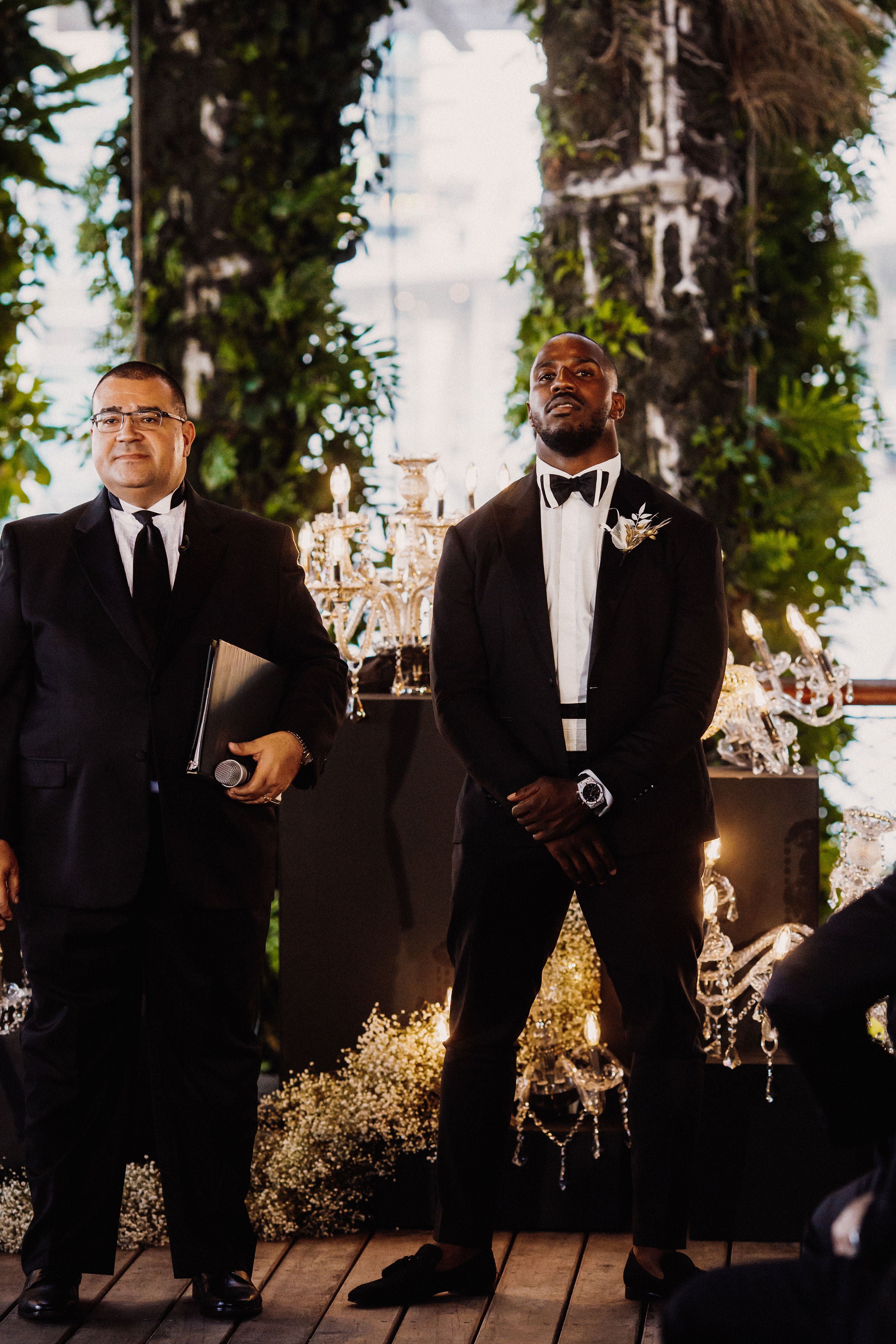 Groom waiting for his bride at the altar 