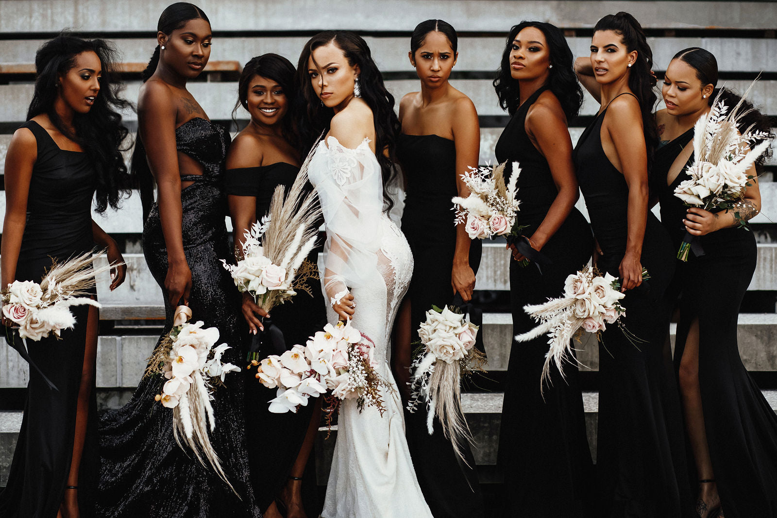 GL Bride Jessica in the Thelma gown with her bridesmaid 
