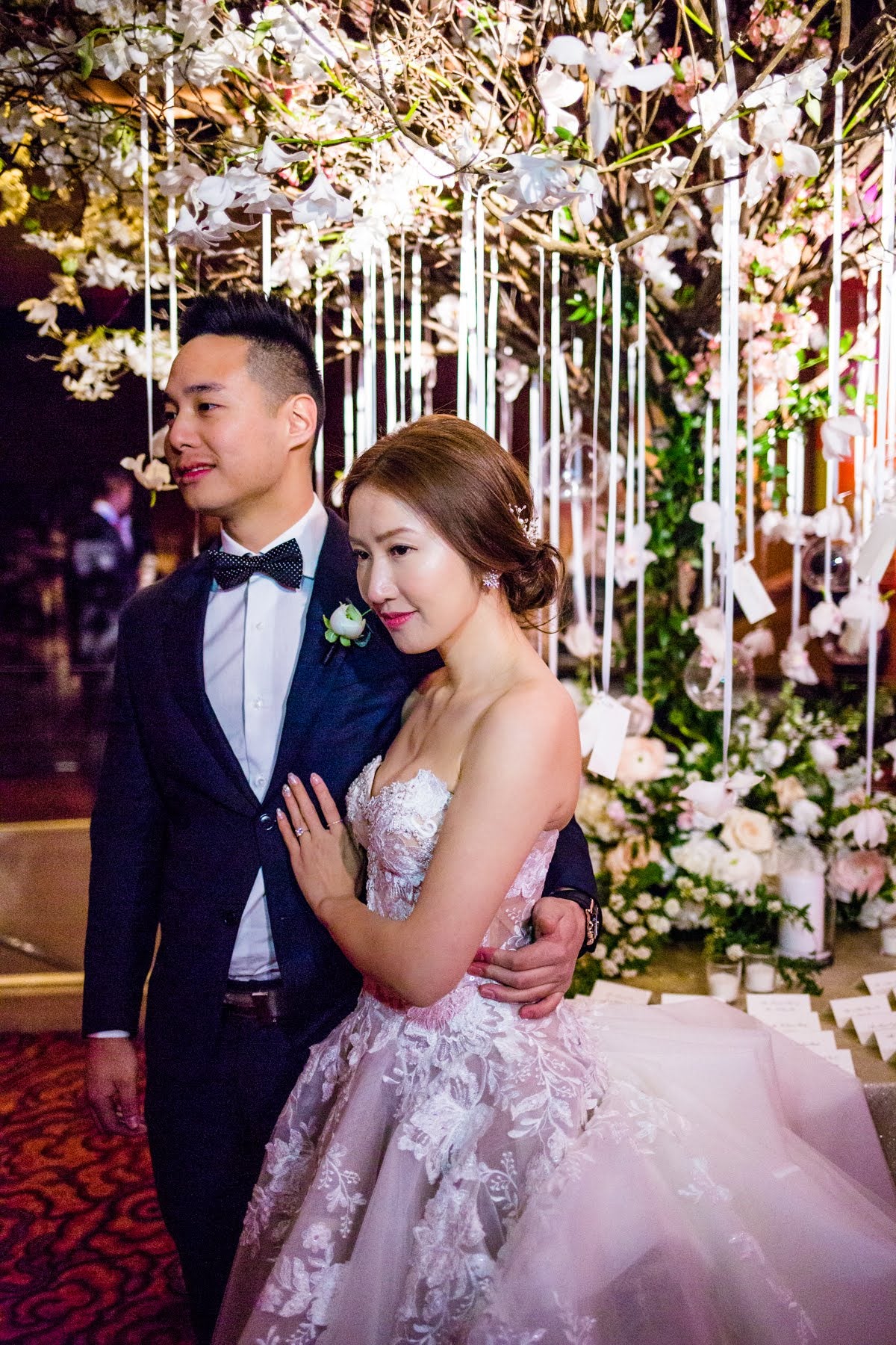 Olivia Li's wedding day in Galia Lahav's Alma 