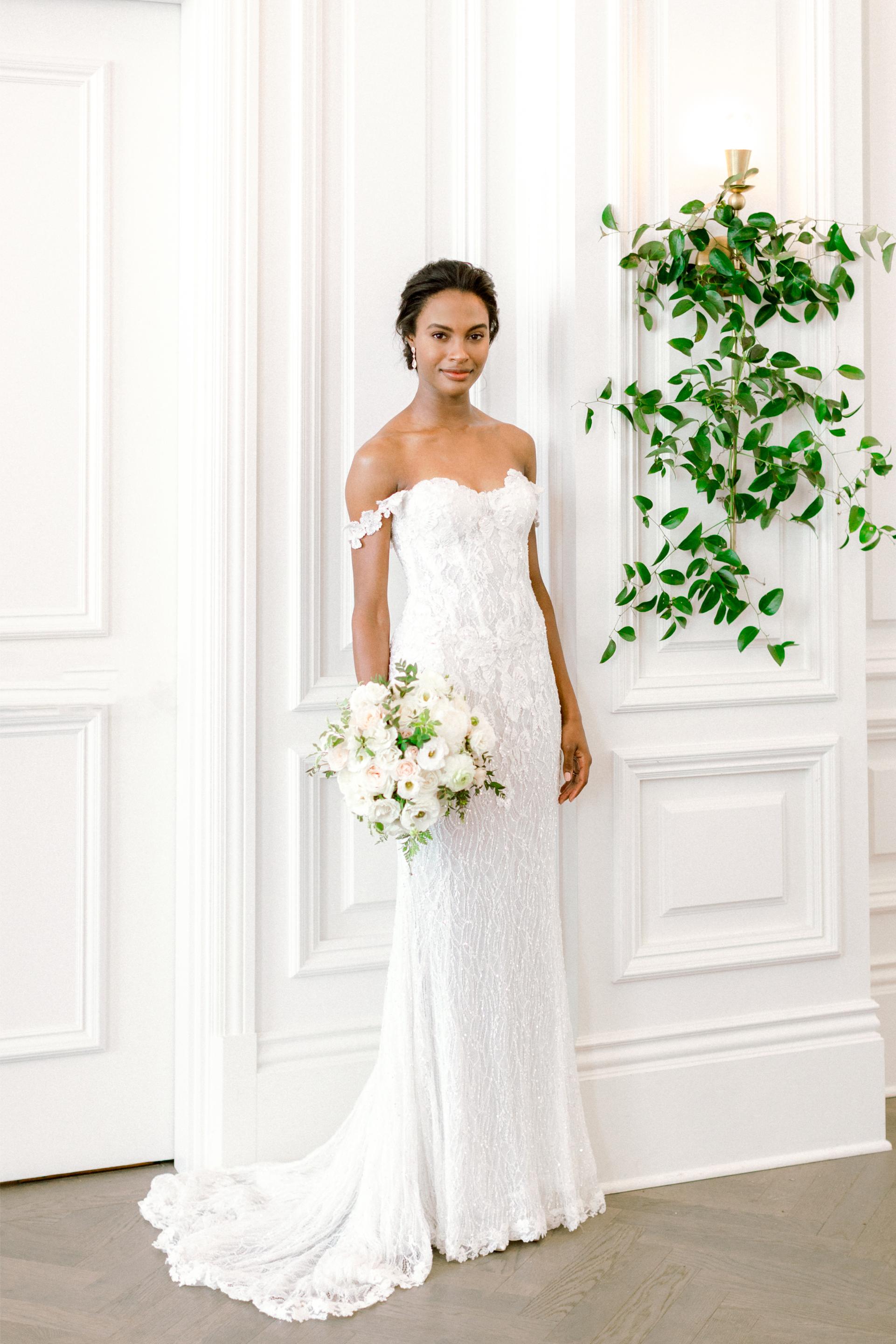 Olivia Mangrum's wedding day in Galia Lahav Inez gown