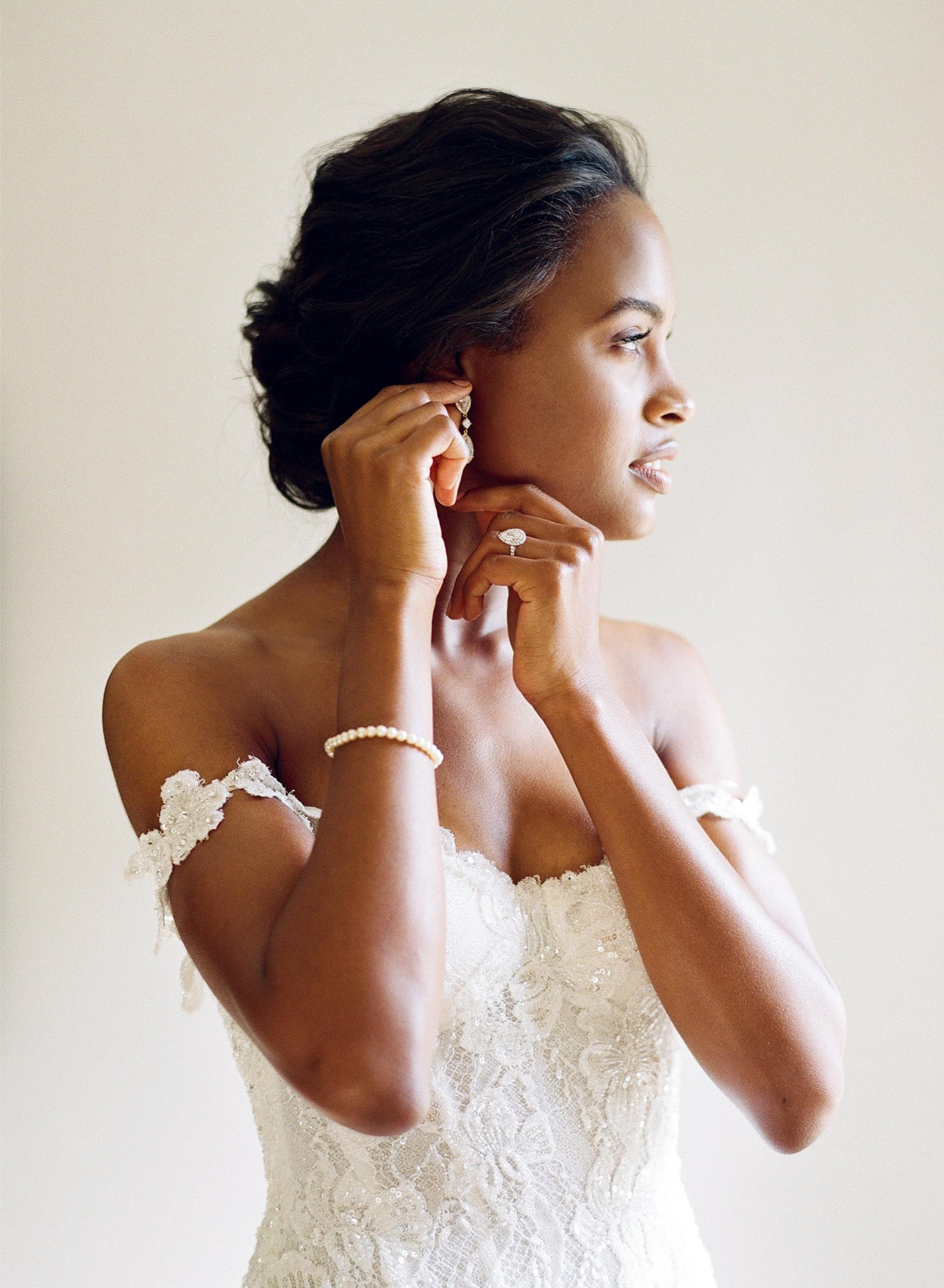 Olivia Mangrum's wedding day in Galia Lahav Inez gown