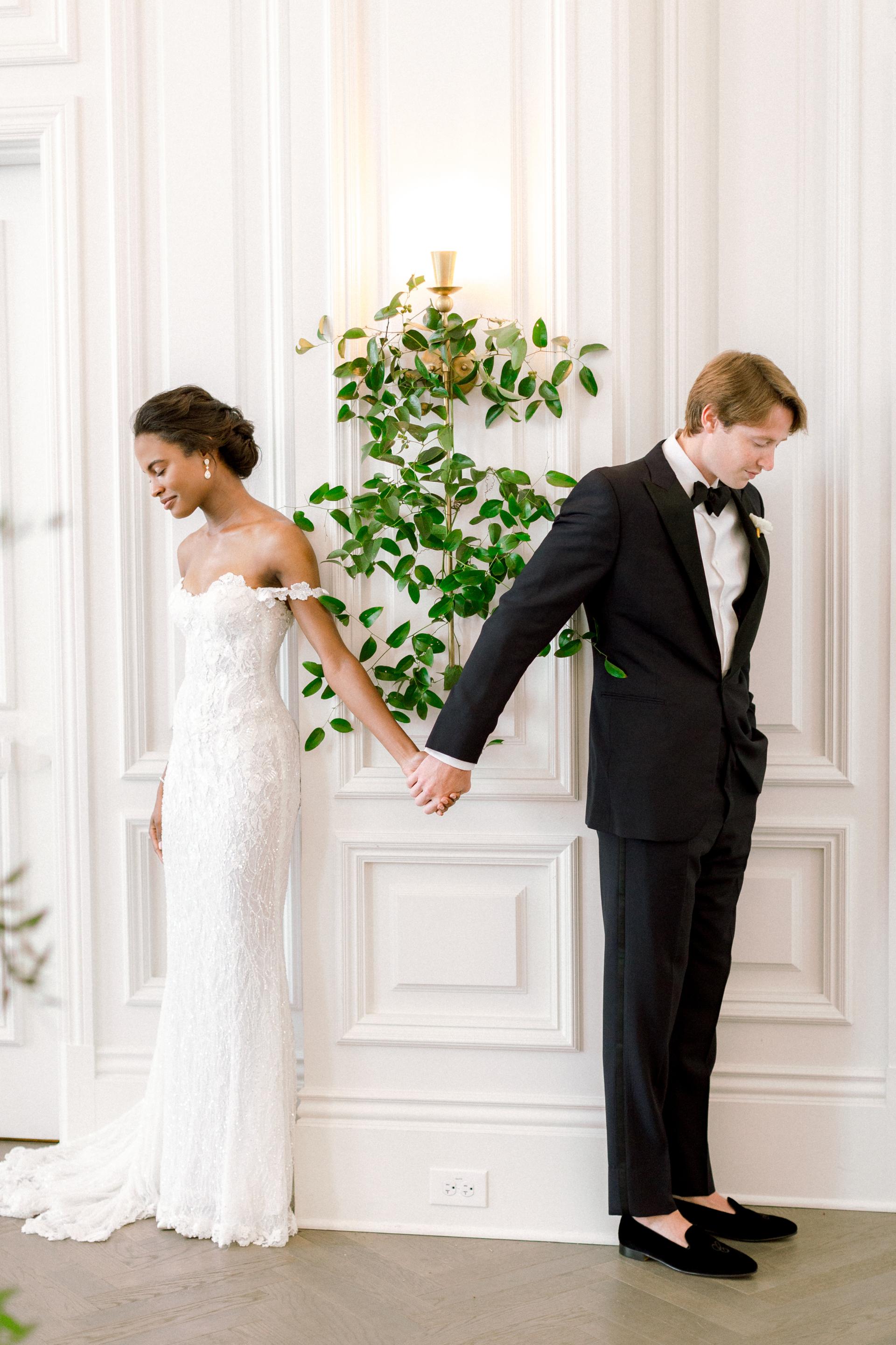Olivia Mangrum's wedding day in Galia Lahav Inez gown