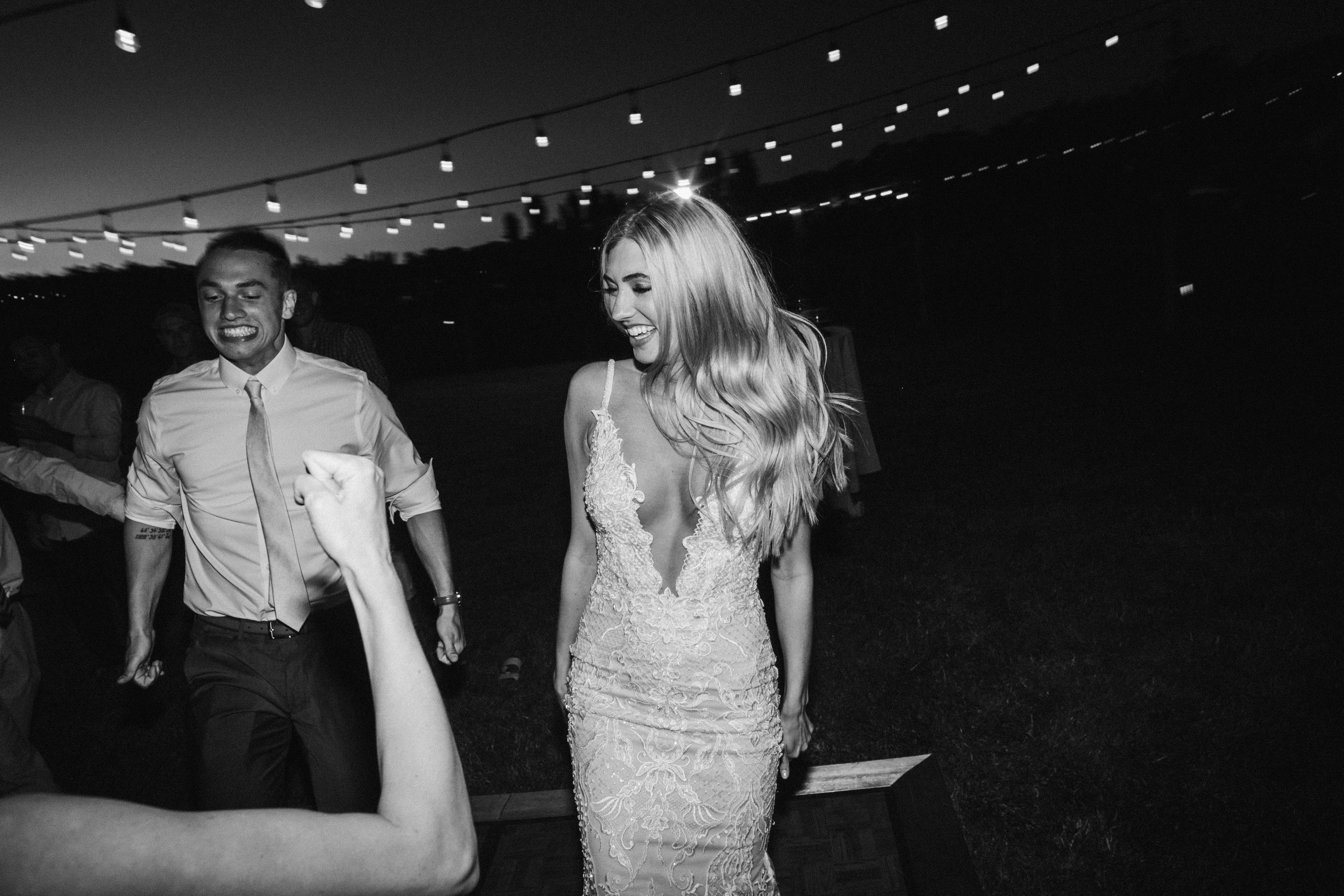 GL Bride Tania wearing our GALA 708 t her reception 