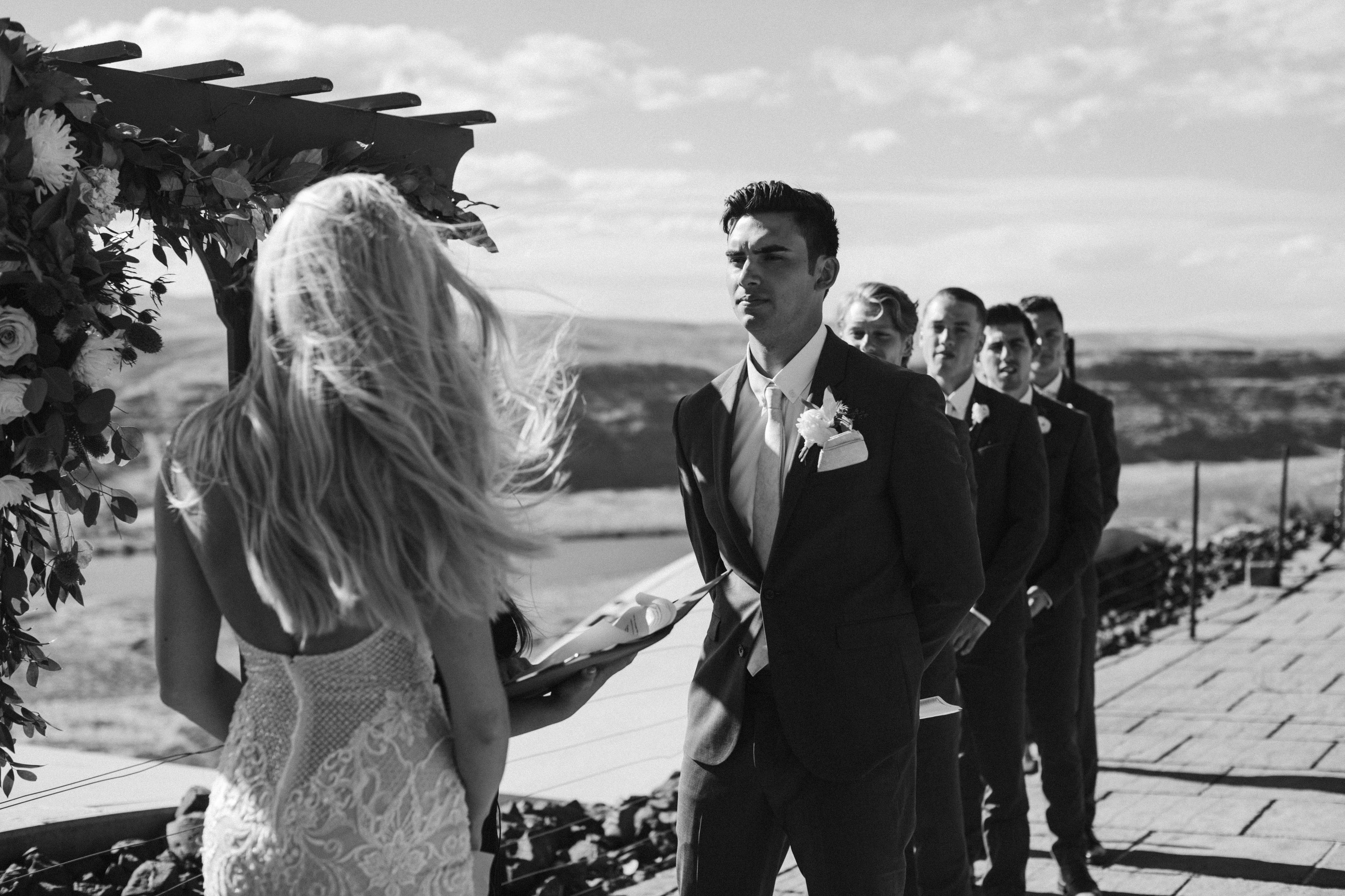 GL Bride Of The Week Taina wearing our  GALA 708 as she exchanges vows