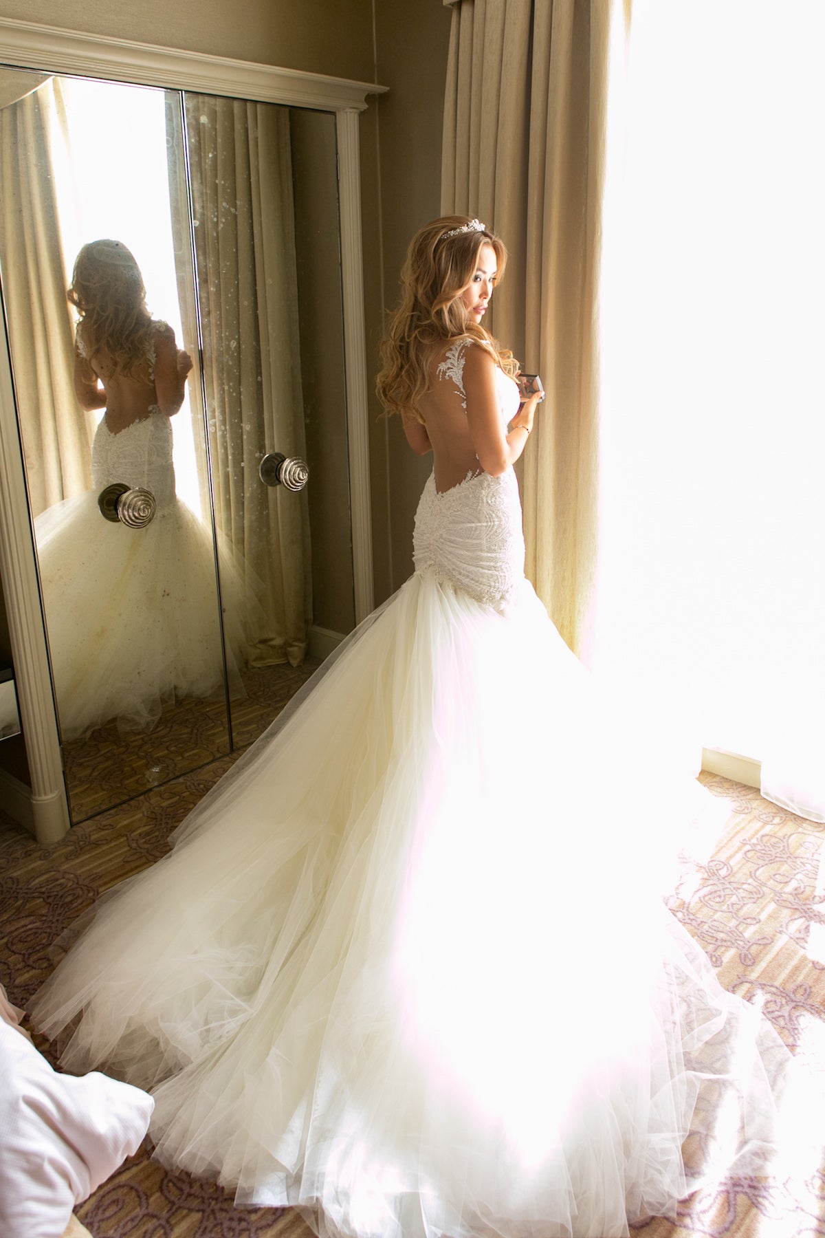 GL Bride Emma wearing the Loretta  