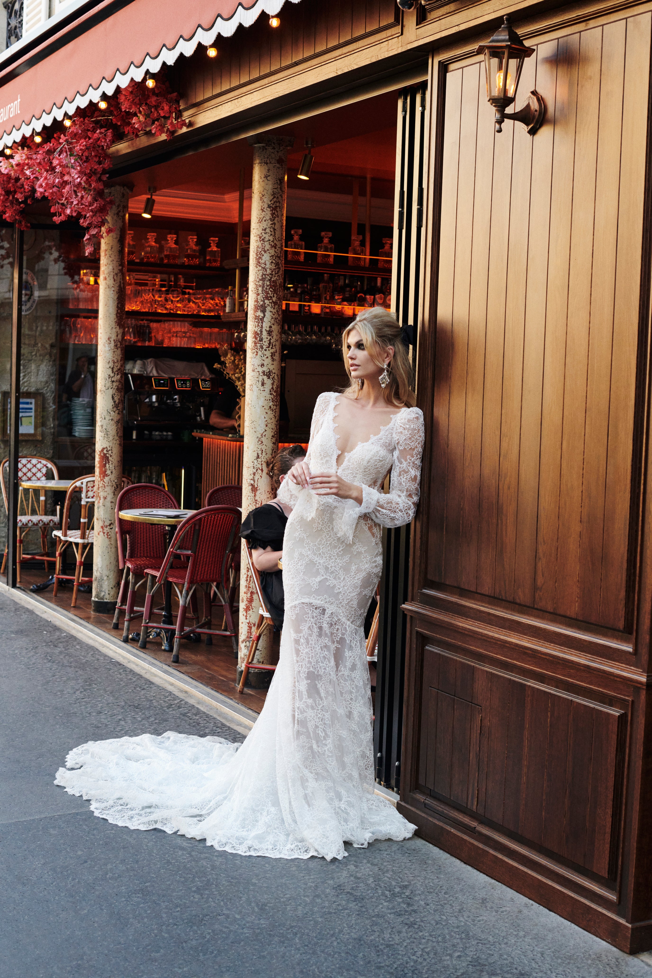 Chris | Plunging V Neck Trumpet Wedding Dress Chris | Plunging V Neck Trumpet Wedding Dress
