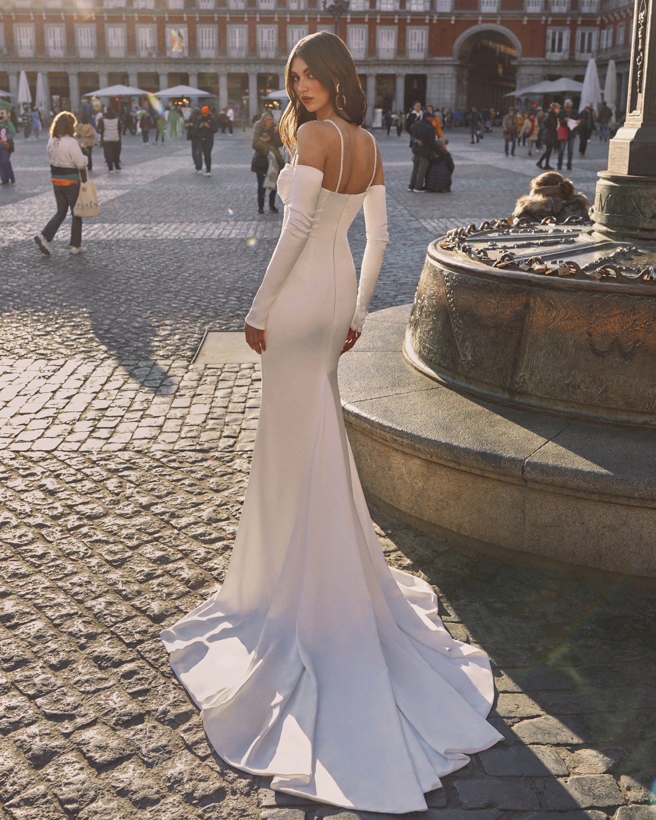 Eva | Sparkly Strap Silk Halter neck Mermaid Wedding Dress Eva | Sparkly Strap Silk Halter neck Mermaid Wedding Dress