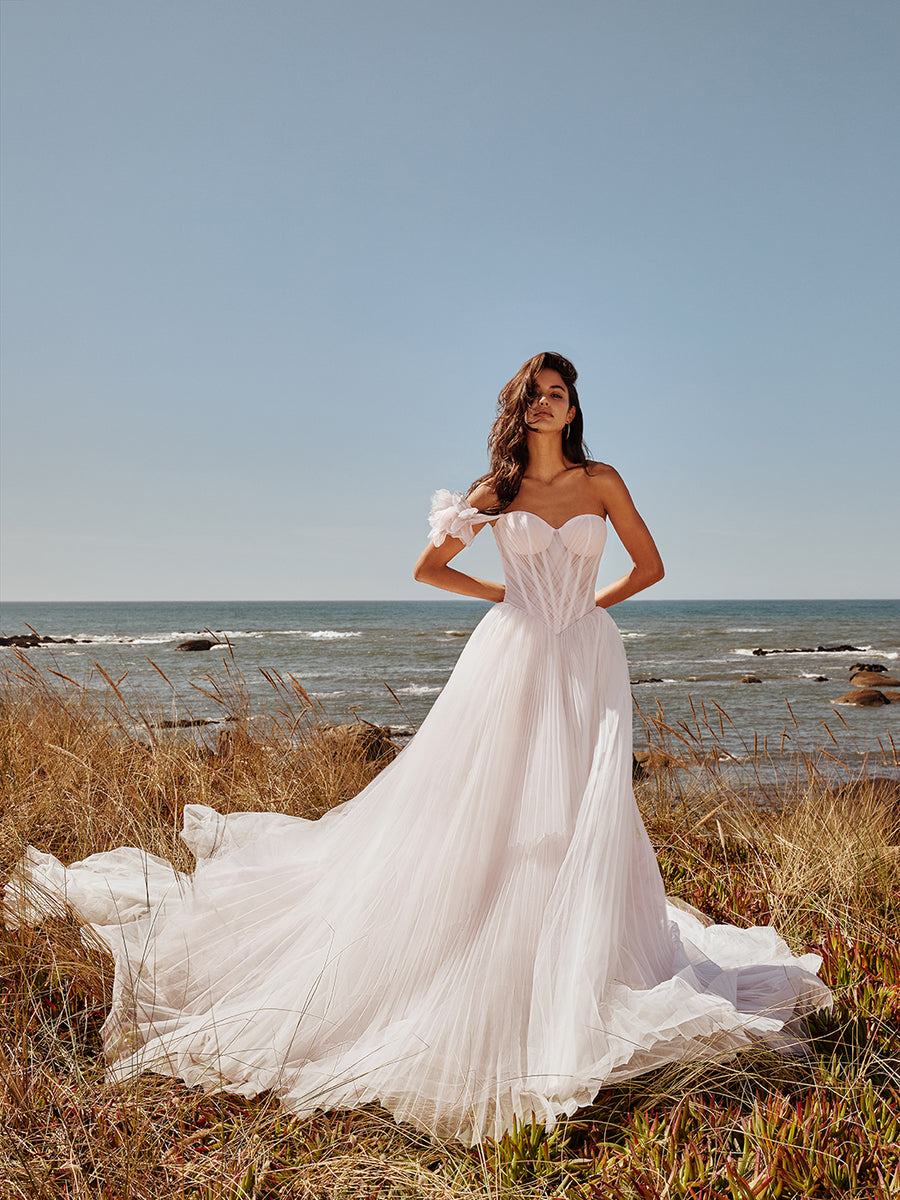 Fairytale | Powder Pink Tulle Corset Wedding Dress Fairytale | Powder Pink Tulle Corset Wedding Dress