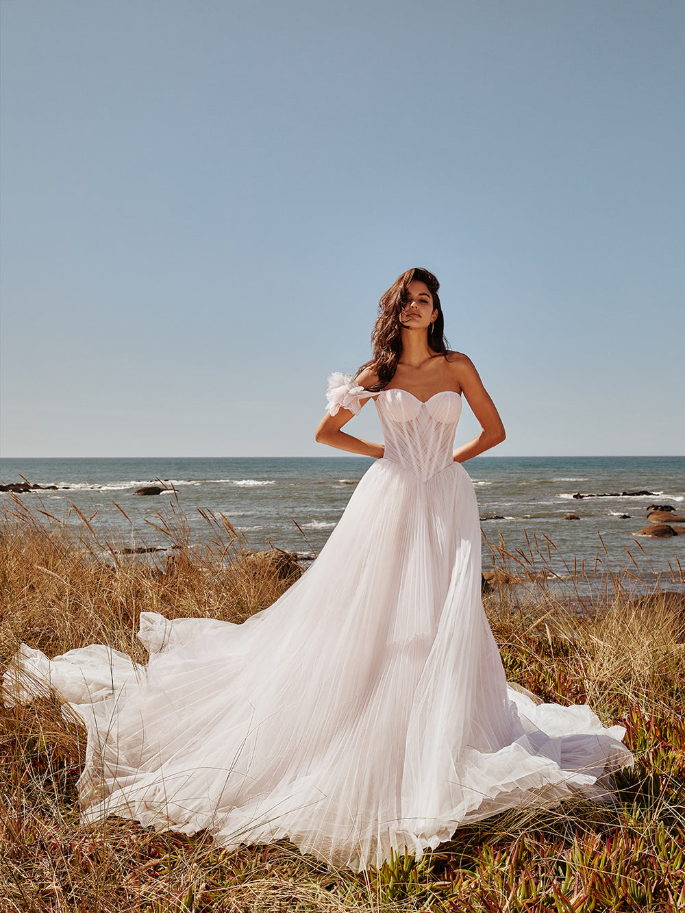 Fairytale | Powder Pink Tulle Corset Wedding Dress