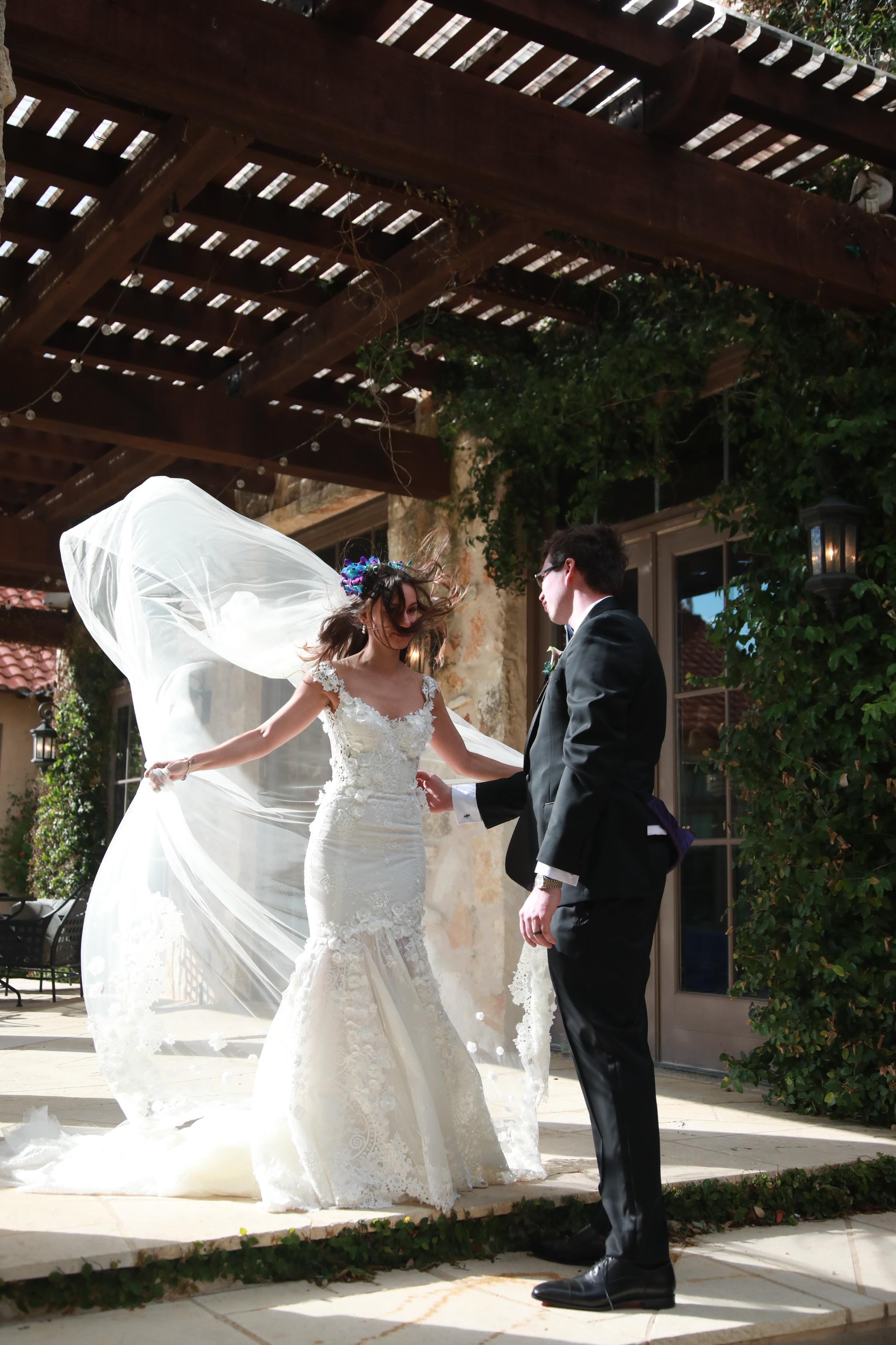 Francesca Ward Ramos First Look in Galia Lahav  Emma gown 