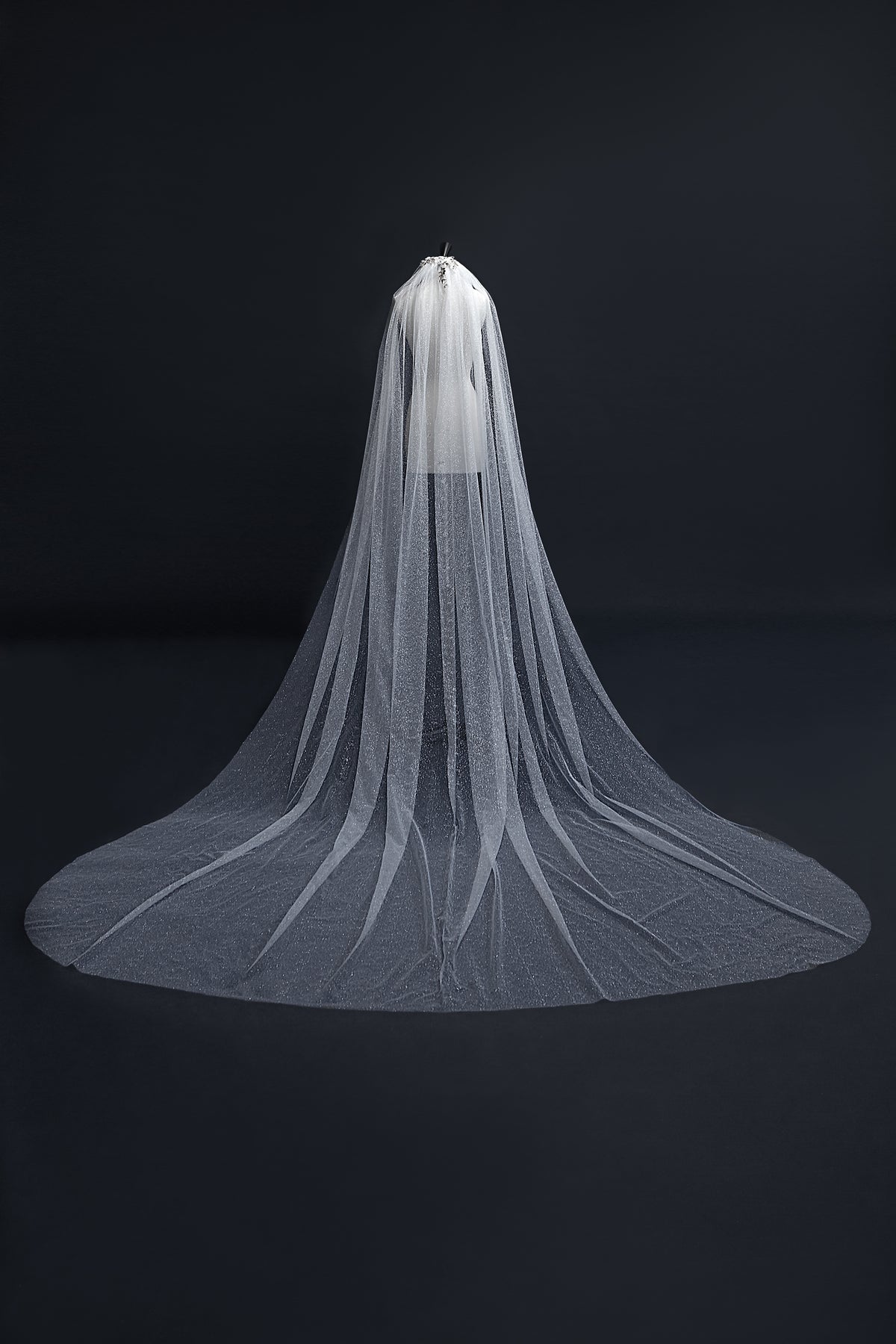 Aelin Veil | Cathedral Length Sequin Flower Veil