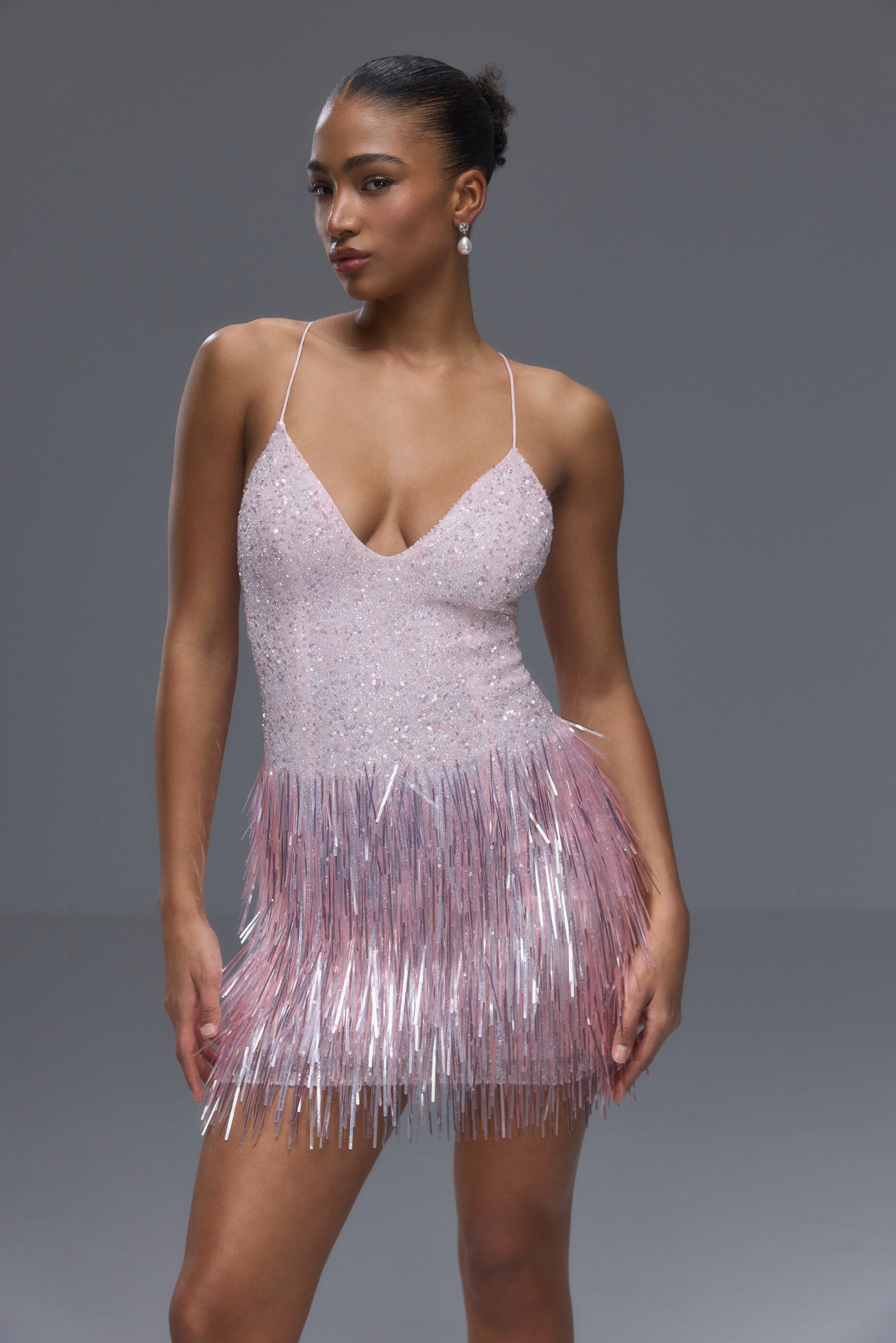 new arrivals pink sequin dress Attention Given Sequin Maxi Dress - Neon Pink