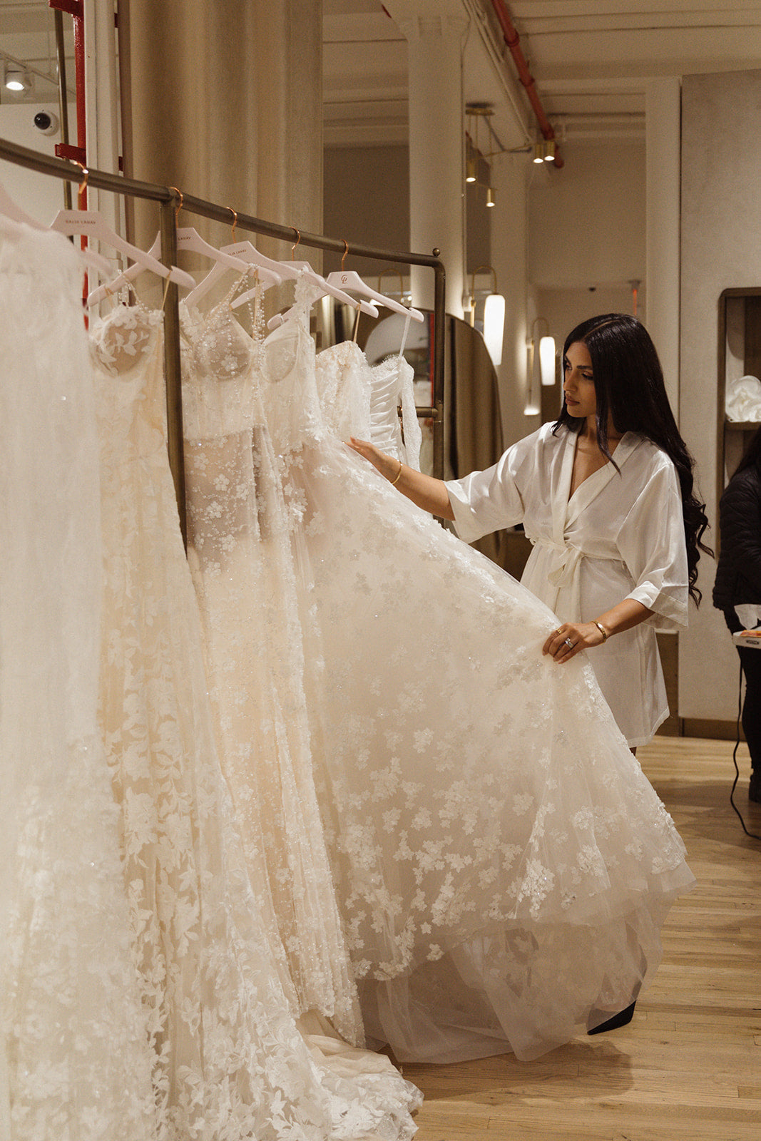 wedding dress shopping party Where, What and How's of Shopping for Your Bridal Party Attire