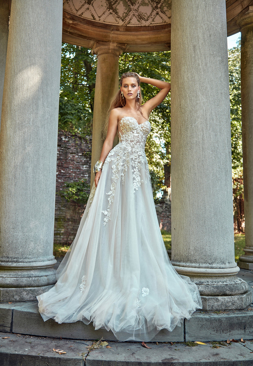 Gia | Strapless Sparkly Corset Princess Wedding Dress Gia | Strapless Sparkly Corset Princess Wedding Dress