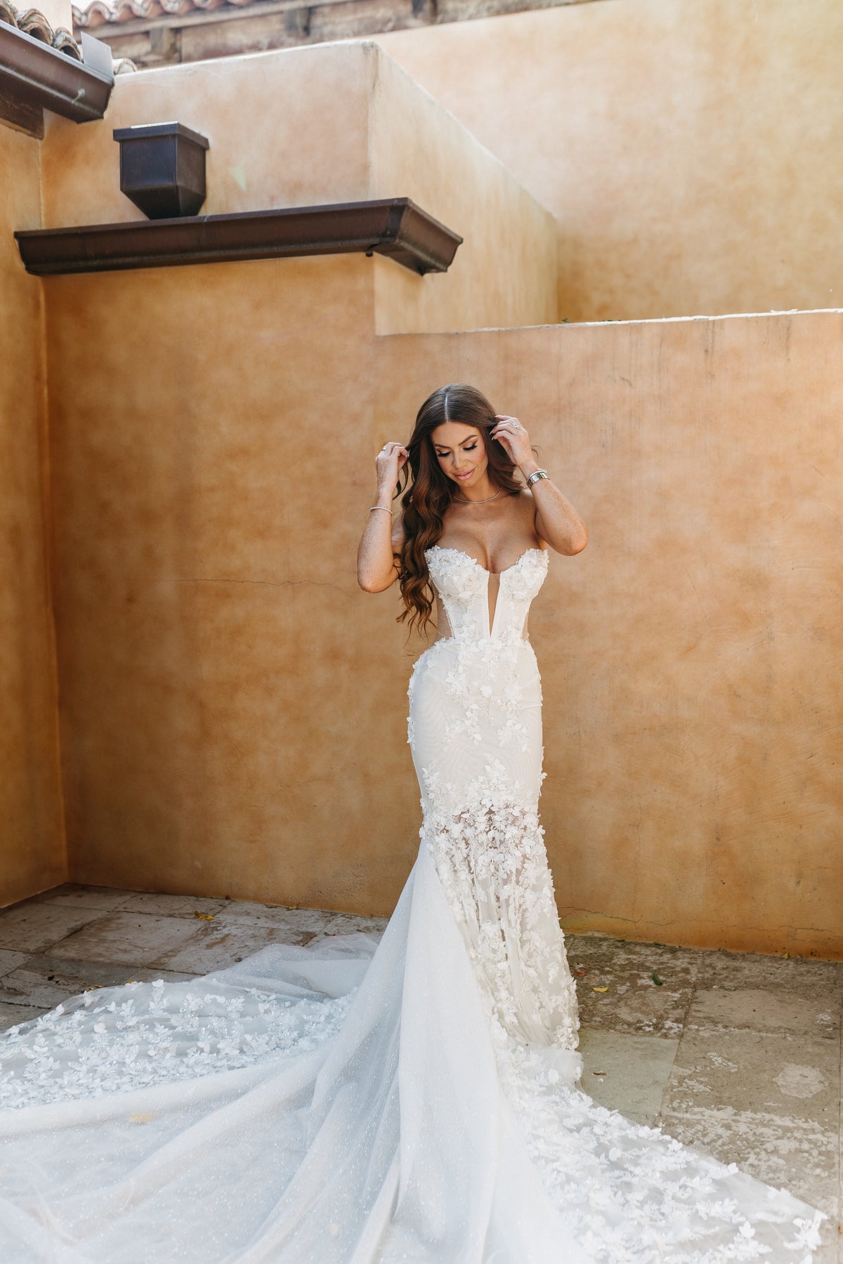 Cassie’s Sparkling “I Do” in Nadia 