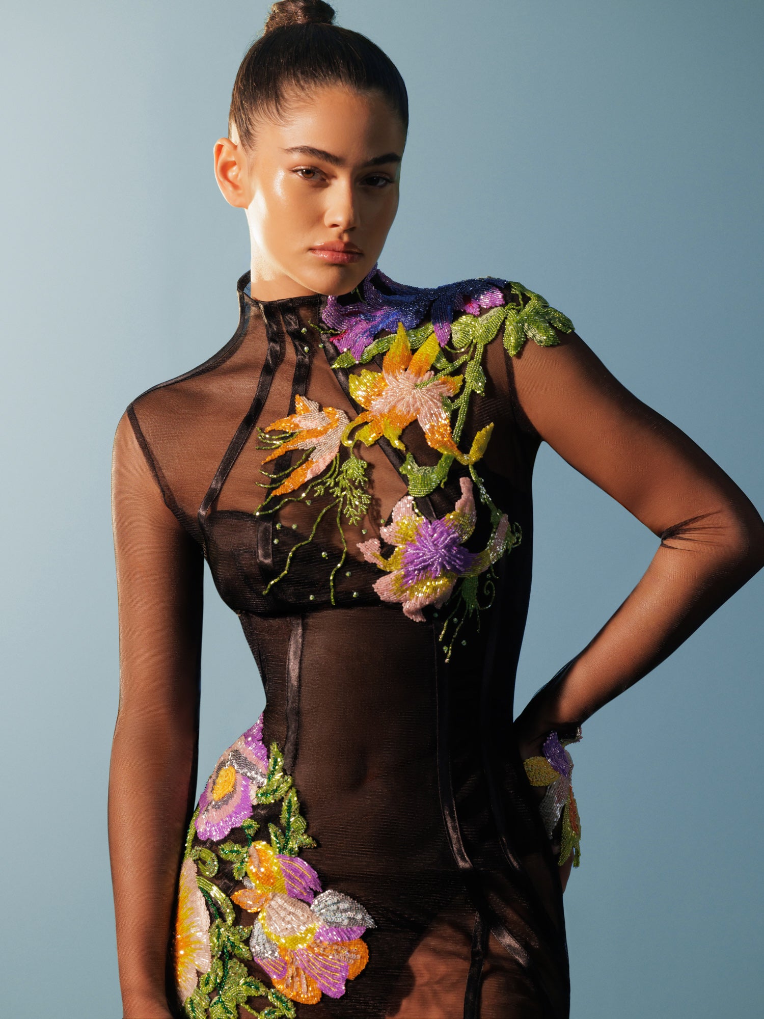 iris party dress Iris Black Iridescent Sequin Maxi Dress Frock and Frill