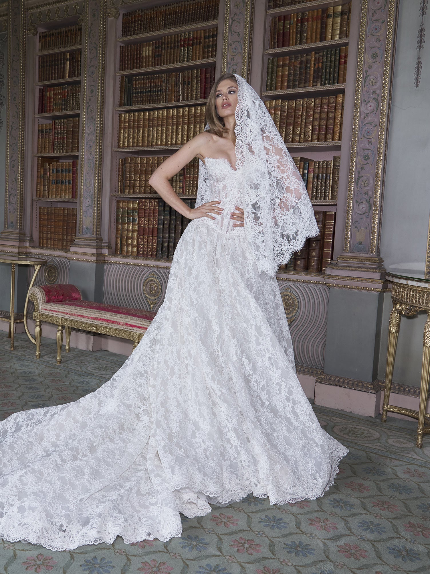 drop waist lace wedding dress Watters Brookehaven Strapless Drop-Waist A-Line Gown fitted drop waistline Blossom Wedding Dress - Wedding