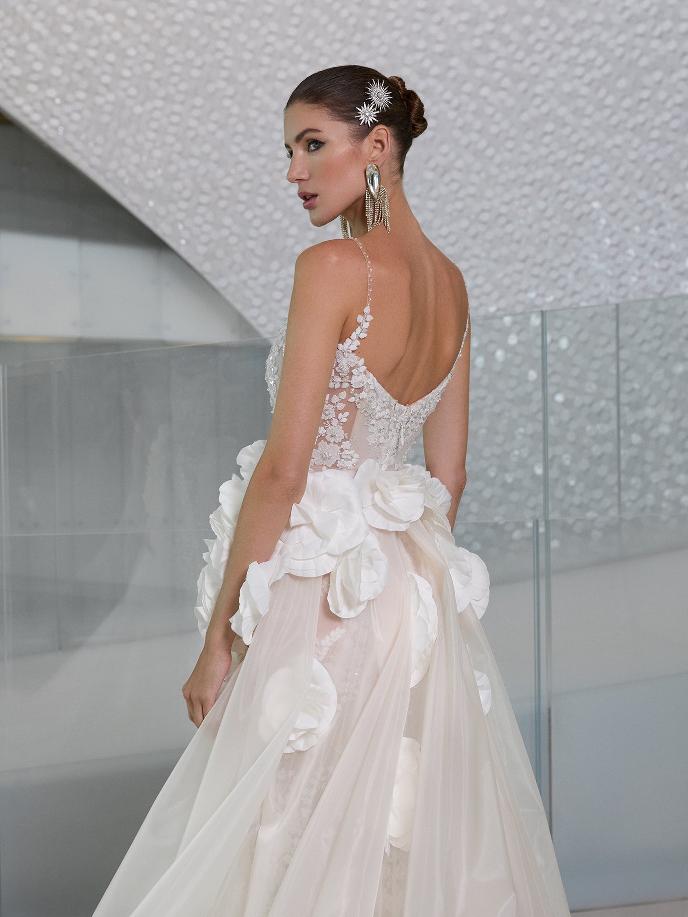 Magnifique | Square Neck Sparkly Mermaid Wedding Dress Magnifique | Square Neck Sparkly Mermaid Wedding Dress