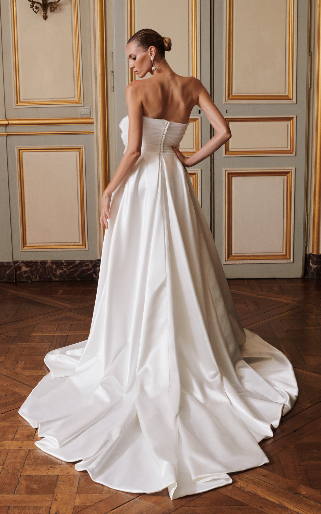 With Long Sleeves Olivia Bottega Wedding Dress Cost Marquise Satin Rose Embellished A Line Wedding Dress With Long Sleeves Olivia Bottega Wedding Dress Cost Marquise Satin Rose Embellished A Line Wedding Dress