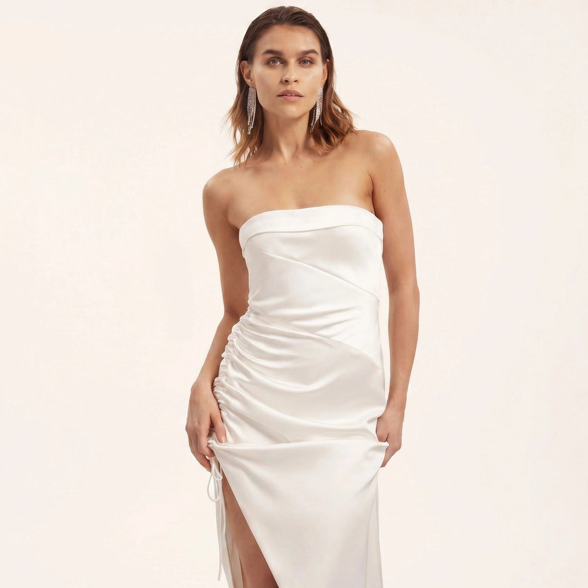 white strapless dress slip Molly