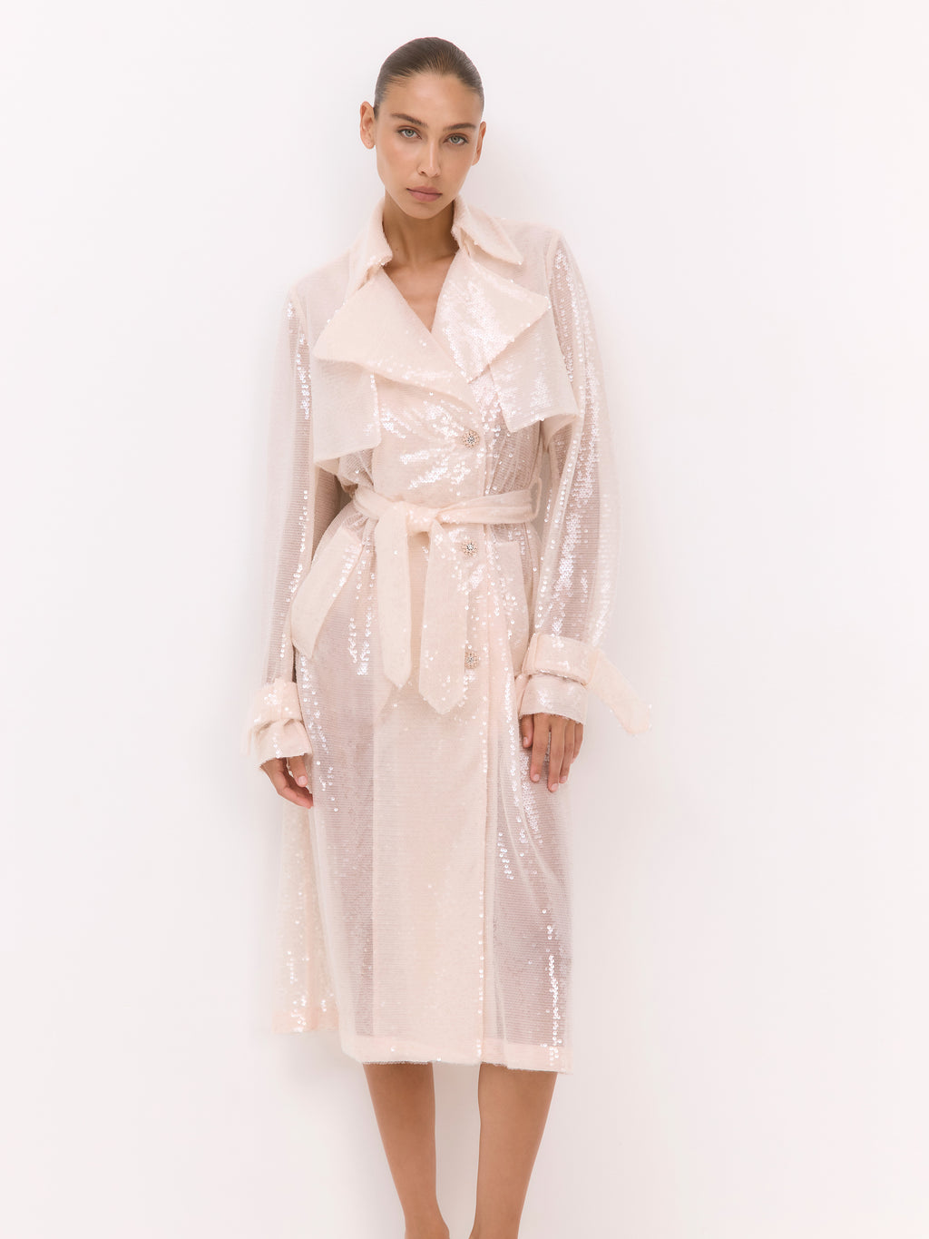 long dress trench coat TRENCH COAT DRESS Rue15 by Muneera Al Majed