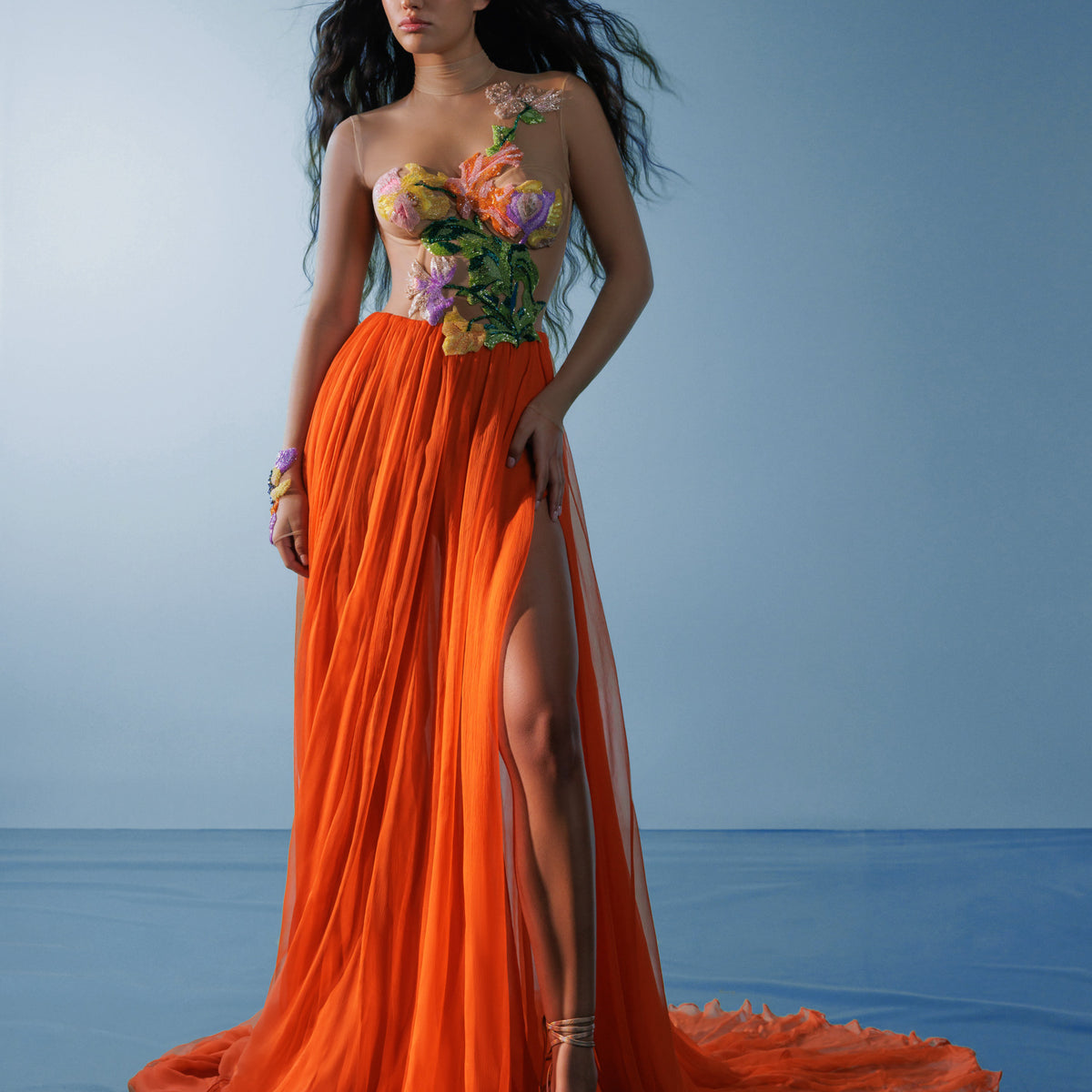 orange gorgeous dress Peony This beautiful Gorgeous A Dress Size:22W 4 Months Wedtrend Women Ivory Bridal