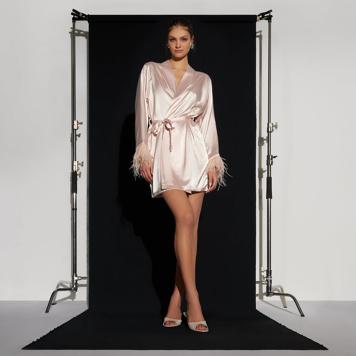 short dressing gown GL Short Robe Blush