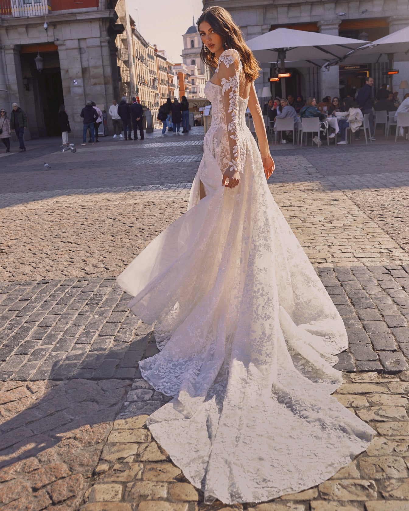 Uma | Embellished Sheer Corset Sparkly Wedding Dress Uma | Embellished Sheer Corset Sparkly Wedding Dress