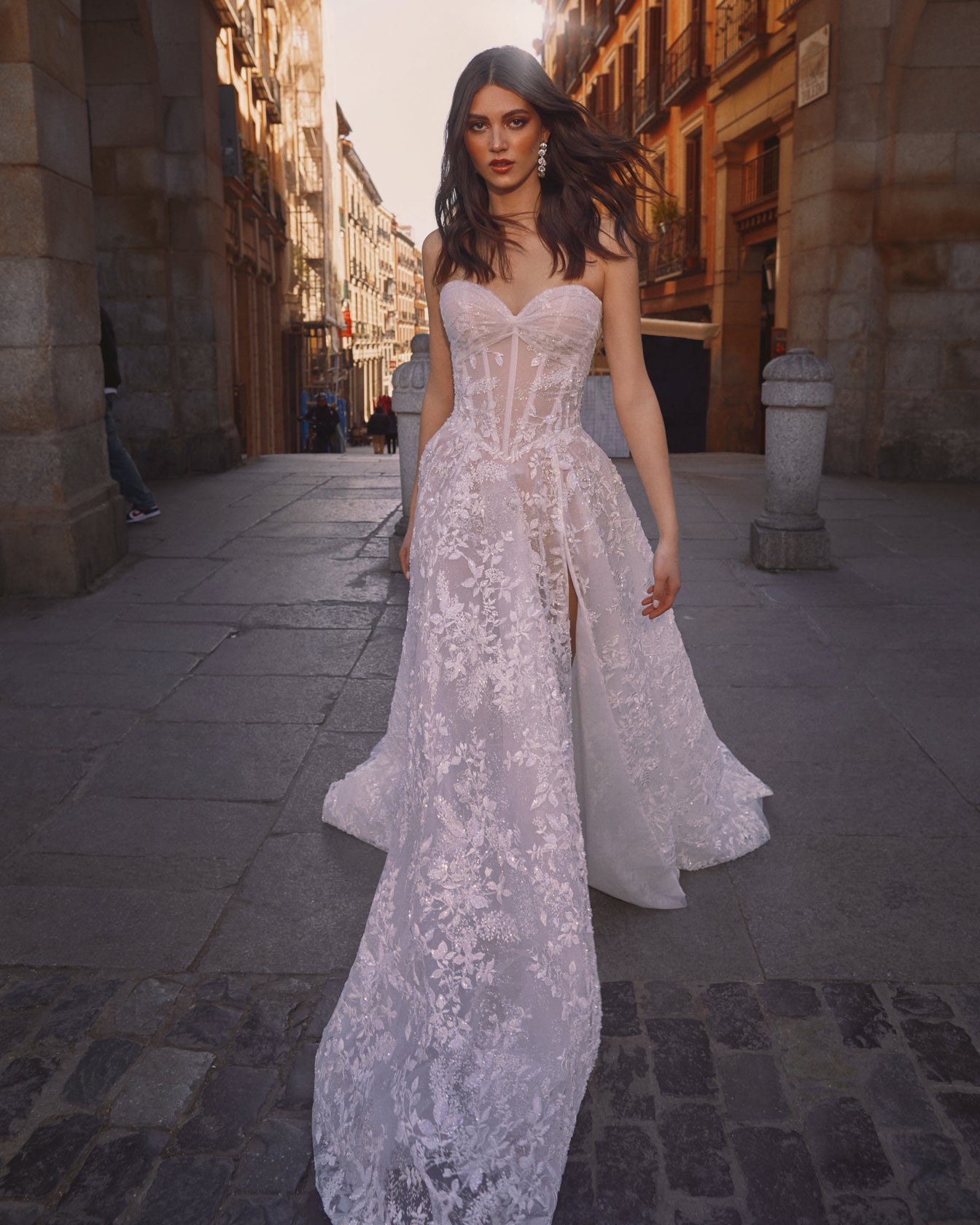 Uma | Embellished Sheer Corset Sparkly Wedding Dress Uma | Embellished Sheer Corset Sparkly Wedding Dress