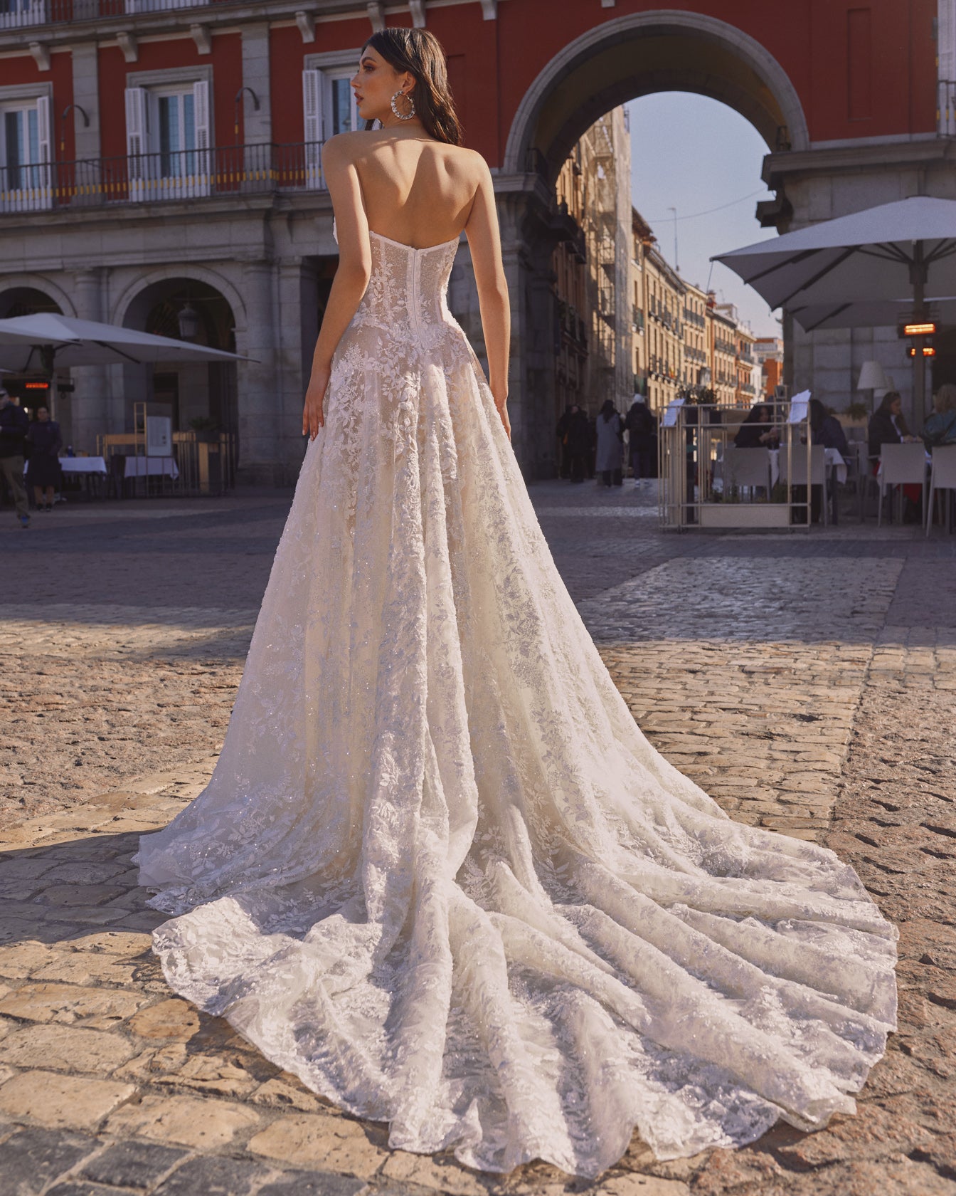 Uma | Embellished Sheer Corset Sparkly Wedding Dress Uma | Embellished Sheer Corset Sparkly Wedding Dress