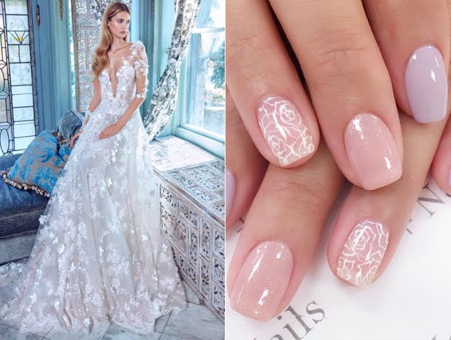 wedding dress nail design Wedding Nails That Won't Let You Down: 50 Real Bridal Designs from Philadelphia Experts